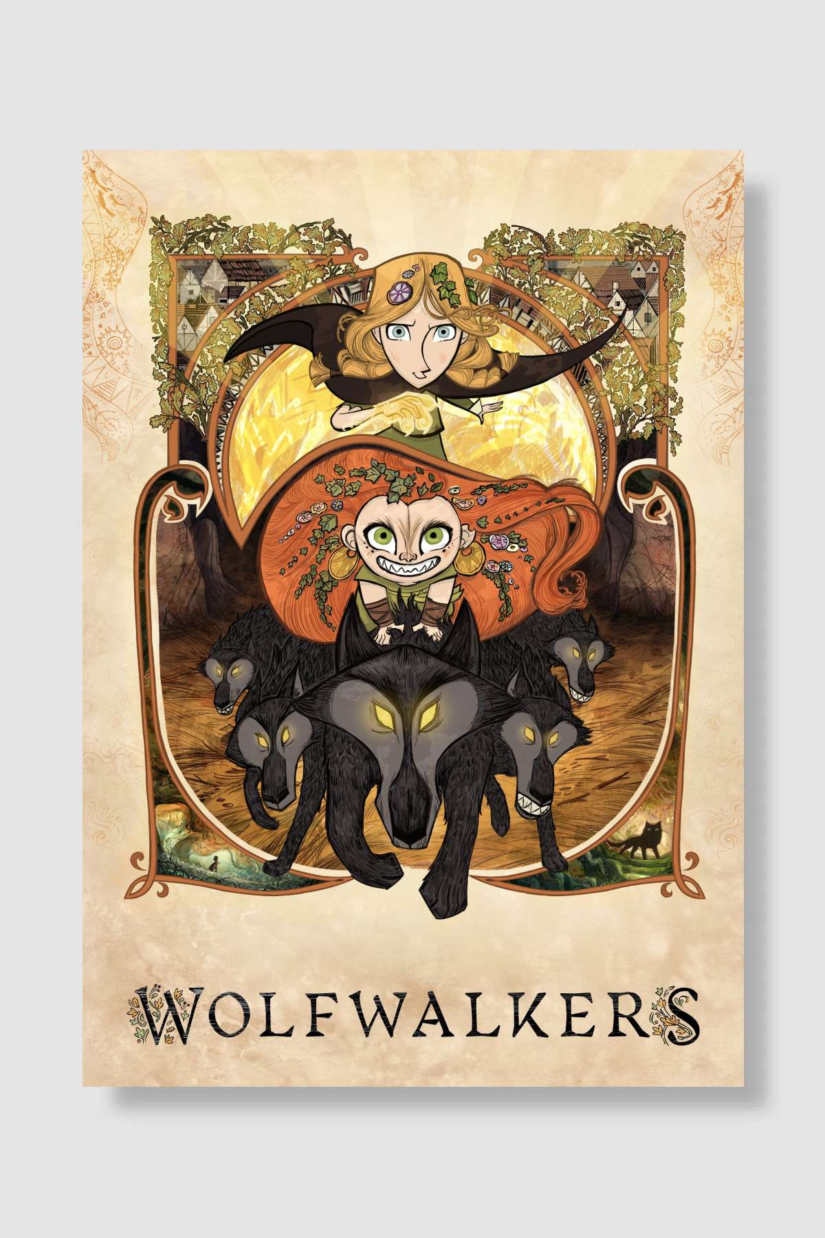 Wolfwalkers Film Poster Çerçevesiz Yüksek Kalite Film Afiş Duvar Poster