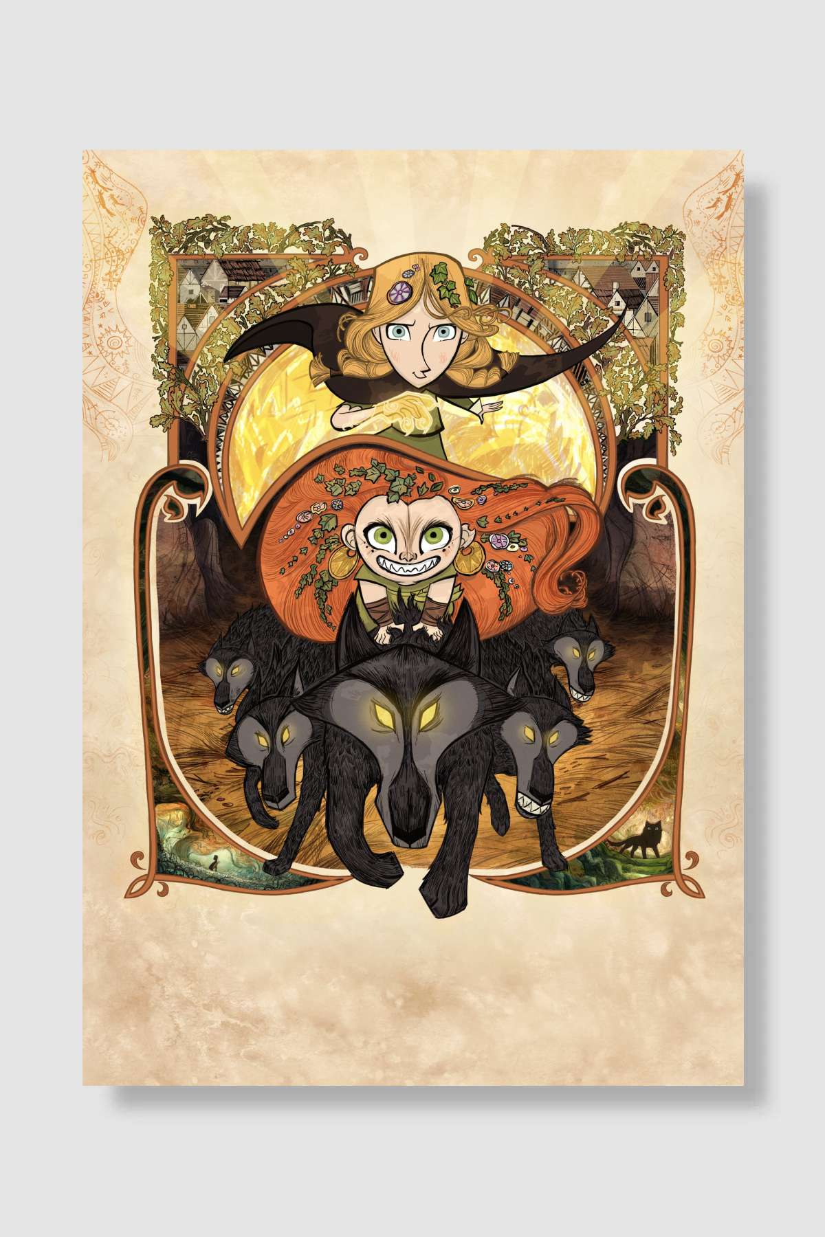 Wolfwalkers Film Poster Çerçevesiz Yüksek Kalite Film Afiş Duvar Poster