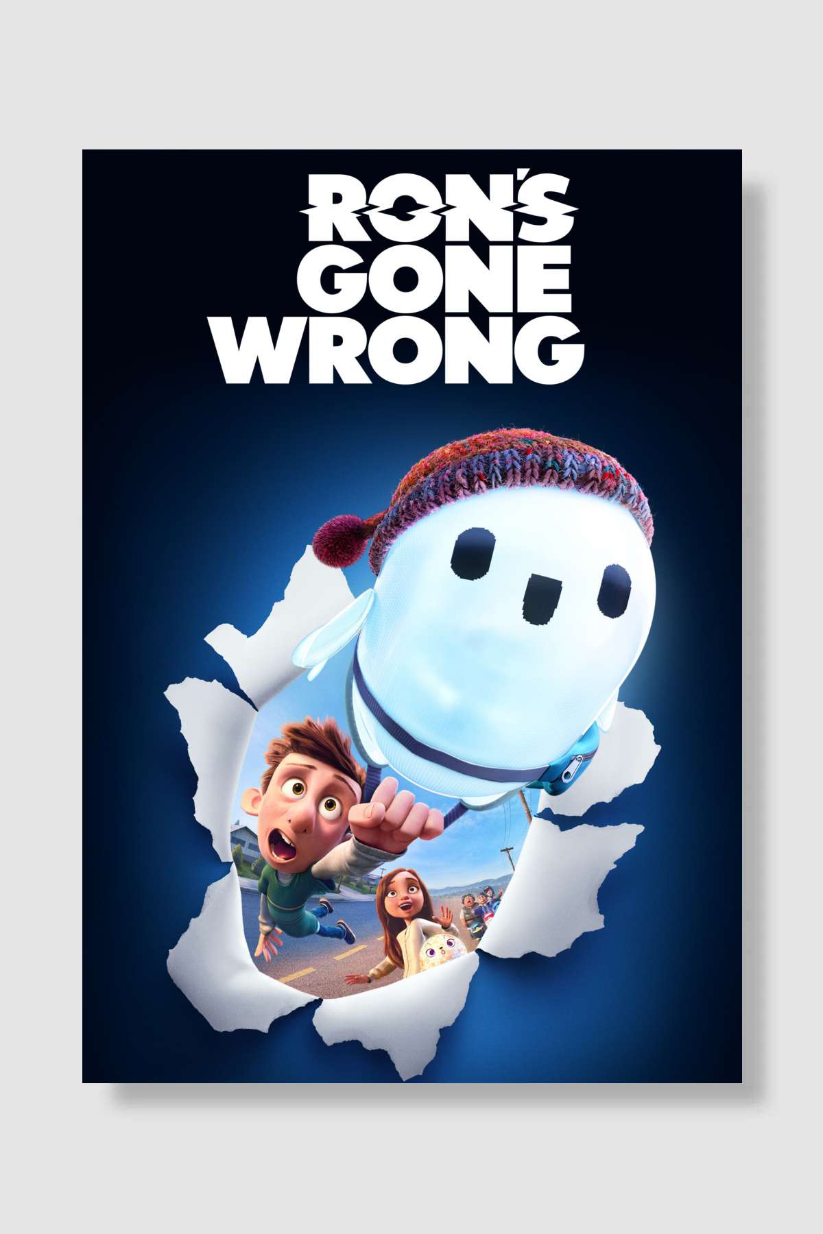Robot Ron Bir Sorun Var - Ron's Gone Wrong Film Poster Çerçevesiz Yüksek Kalite Film Afiş Duvar Poster