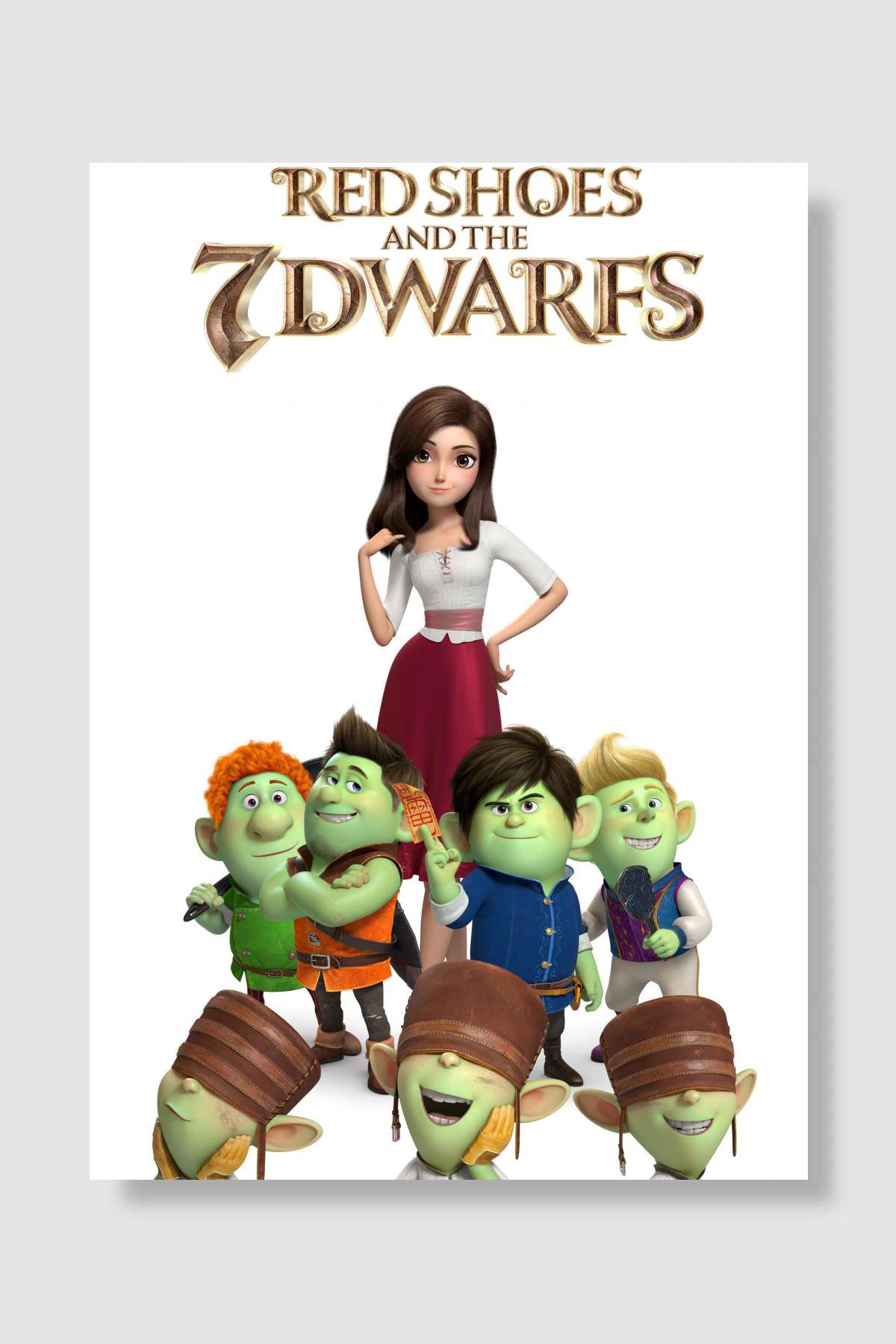 Kırmızı Pabuçlar ve Yedi Cüceler - Red Shoes and the Seven Dwarfs Film Poster Çerçevesiz Yüksek Kalite Film Afiş Duvar Poster