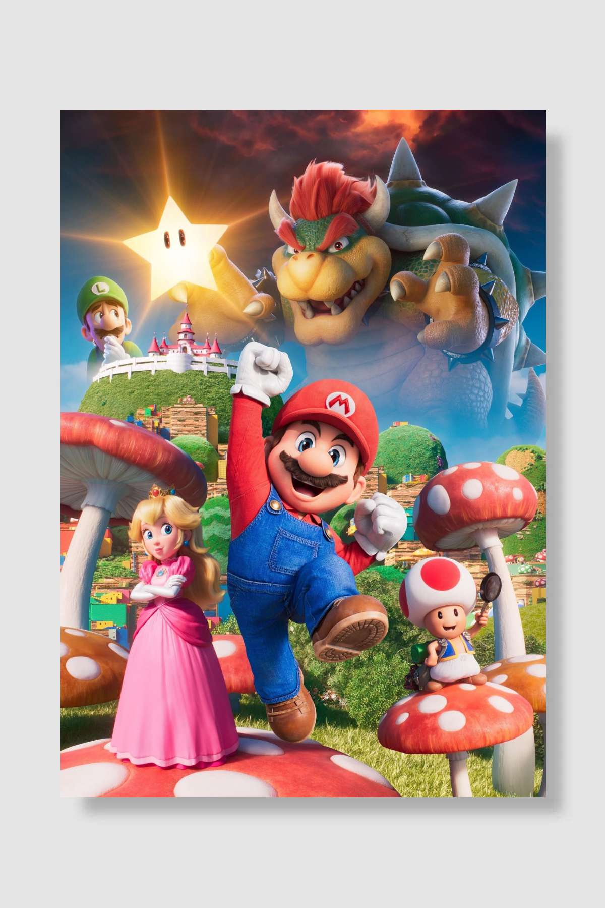Süper Mario Kardeşler - The Super Mario Bros. Movie Film Poster Çerçevesiz Yüksek Kalite Film Afiş Duvar Poster - En İyi Fiyatlarla