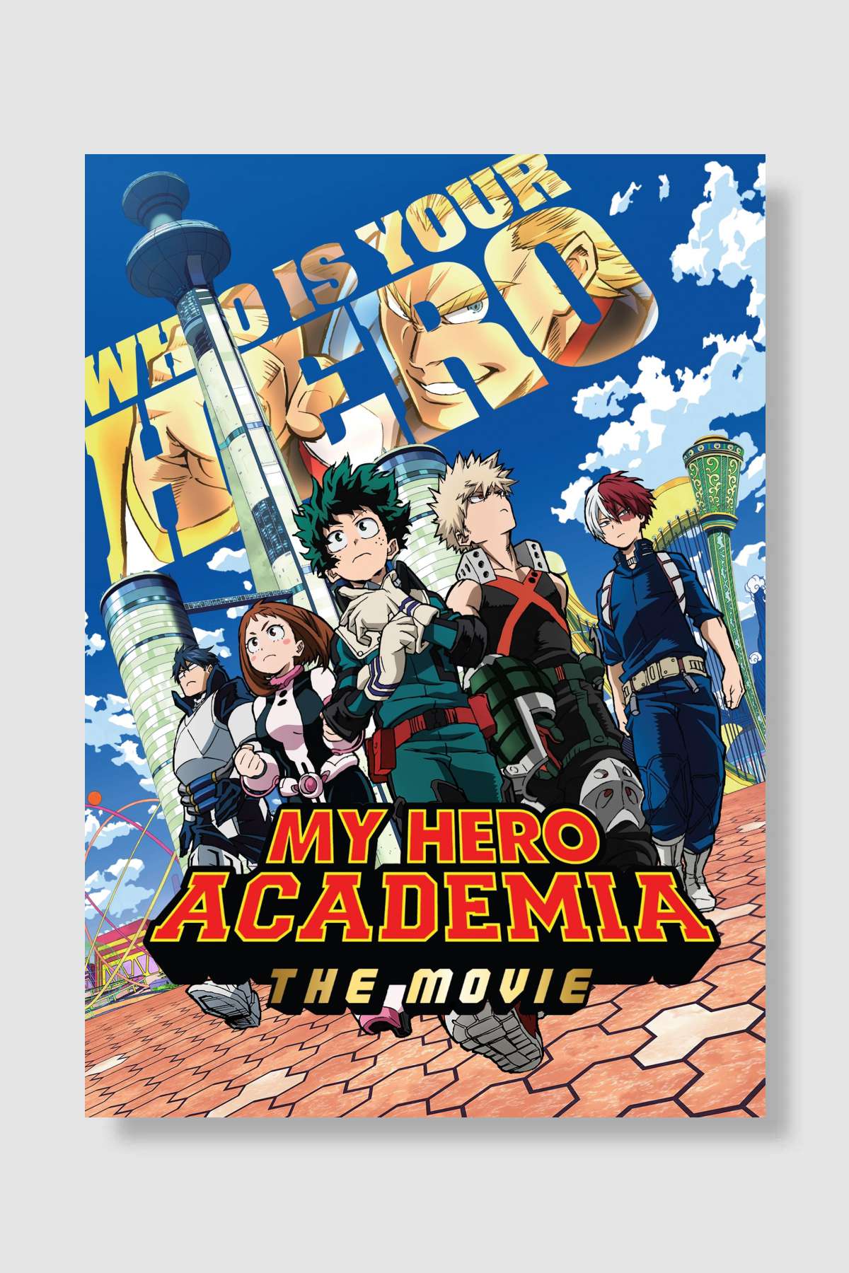 僕のヒーローアカデミア THE MOVIE ～2人の英雄～ Film Poster Çerçevesiz Yüksek Kalite Film Afiş Duvar Poster