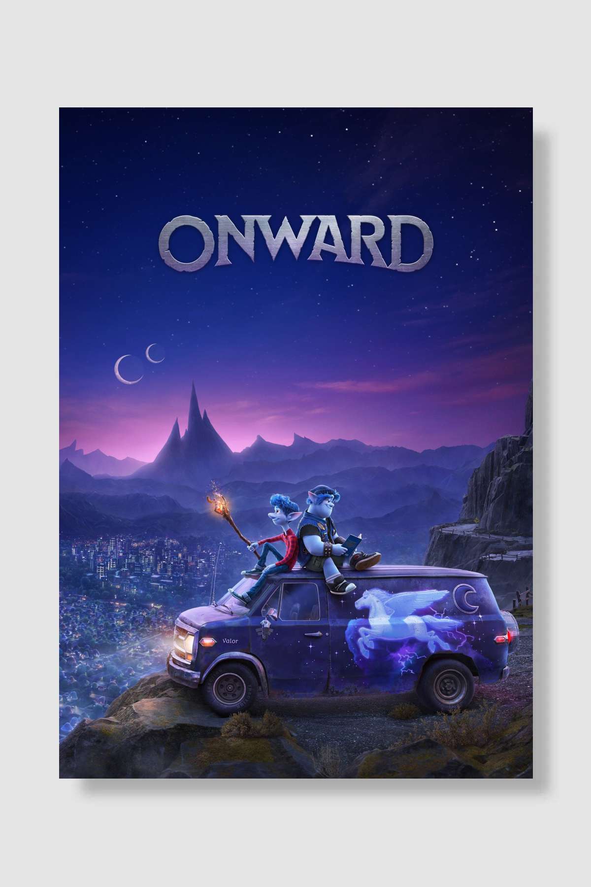 Hadi Gidelim - Onward Film Poster Çerçevesiz Yüksek Kalite Film Afiş Duvar Poster