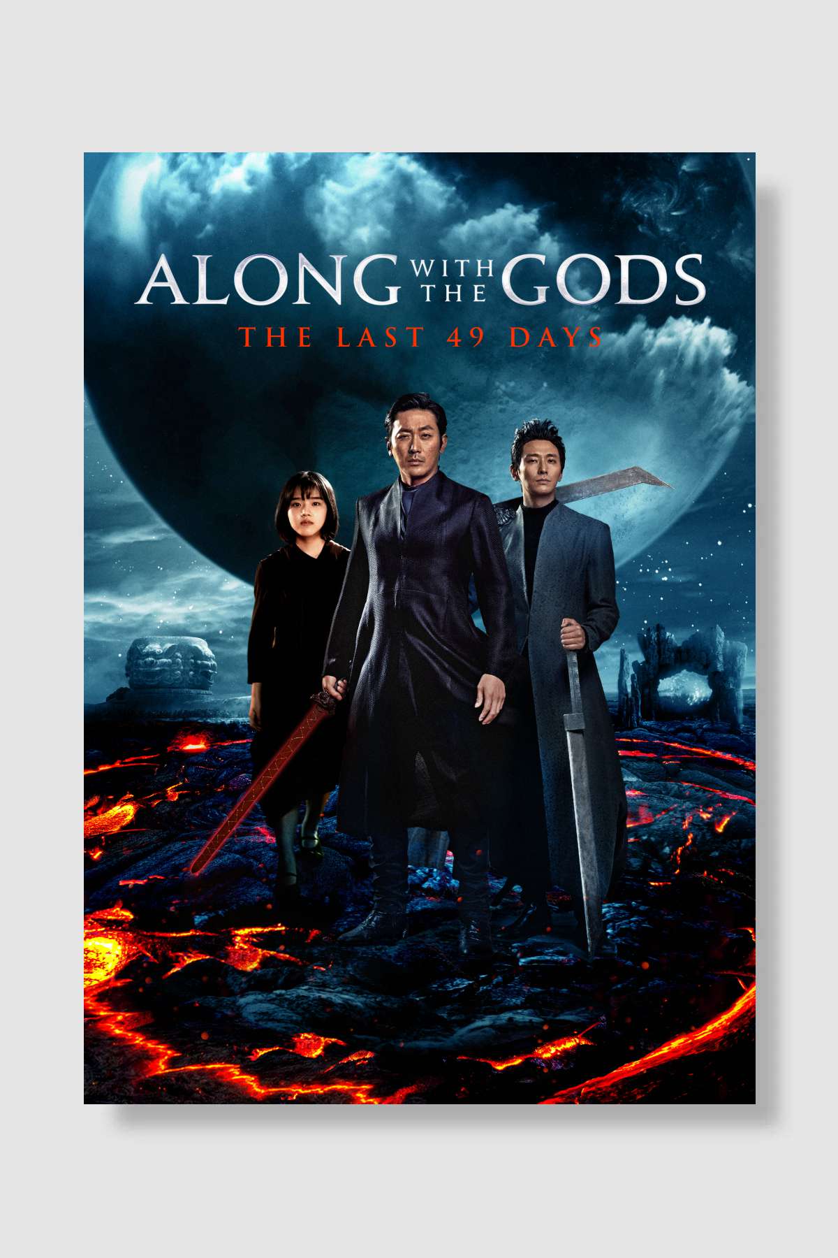 Tanrı ile Günah ve Cezaya 2 : Son 49 gün - 신과함께-인과 연 Film Poster Çerçevesiz Yüksek Kalite Film Afiş Duvar Poster