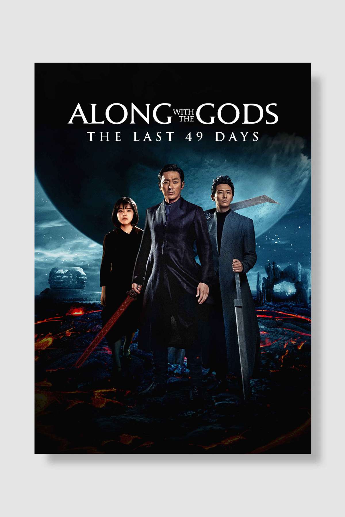 Tanrı ile Günah ve Cezaya 2 : Son 49 gün - 신과함께-인과 연 Film Poster Çerçevesiz Yüksek Kalite Film Afiş Duvar Poster