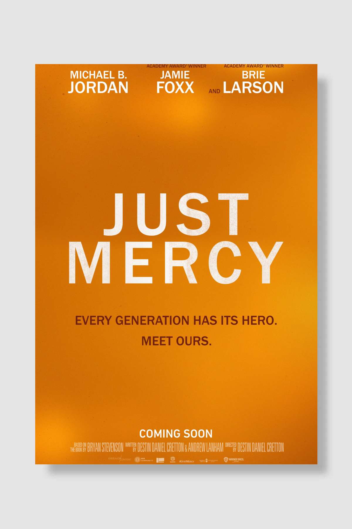 Just Mercy Film Poster Çerçevesiz Yüksek Kalite Film Afiş Duvar Poster