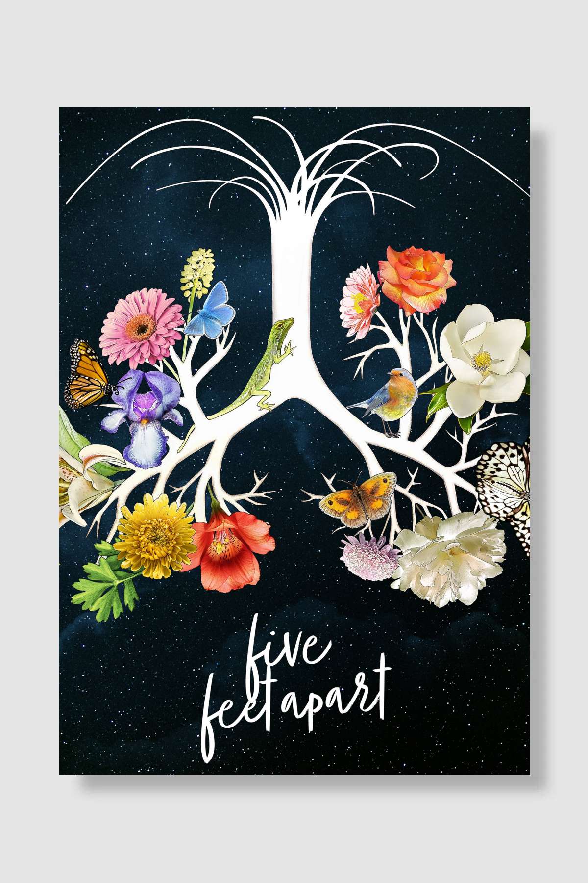 Beş Adım Uzakta - Five Feet Apart Film Poster Çerçevesiz Yüksek Kalite Film Afiş Duvar Poster