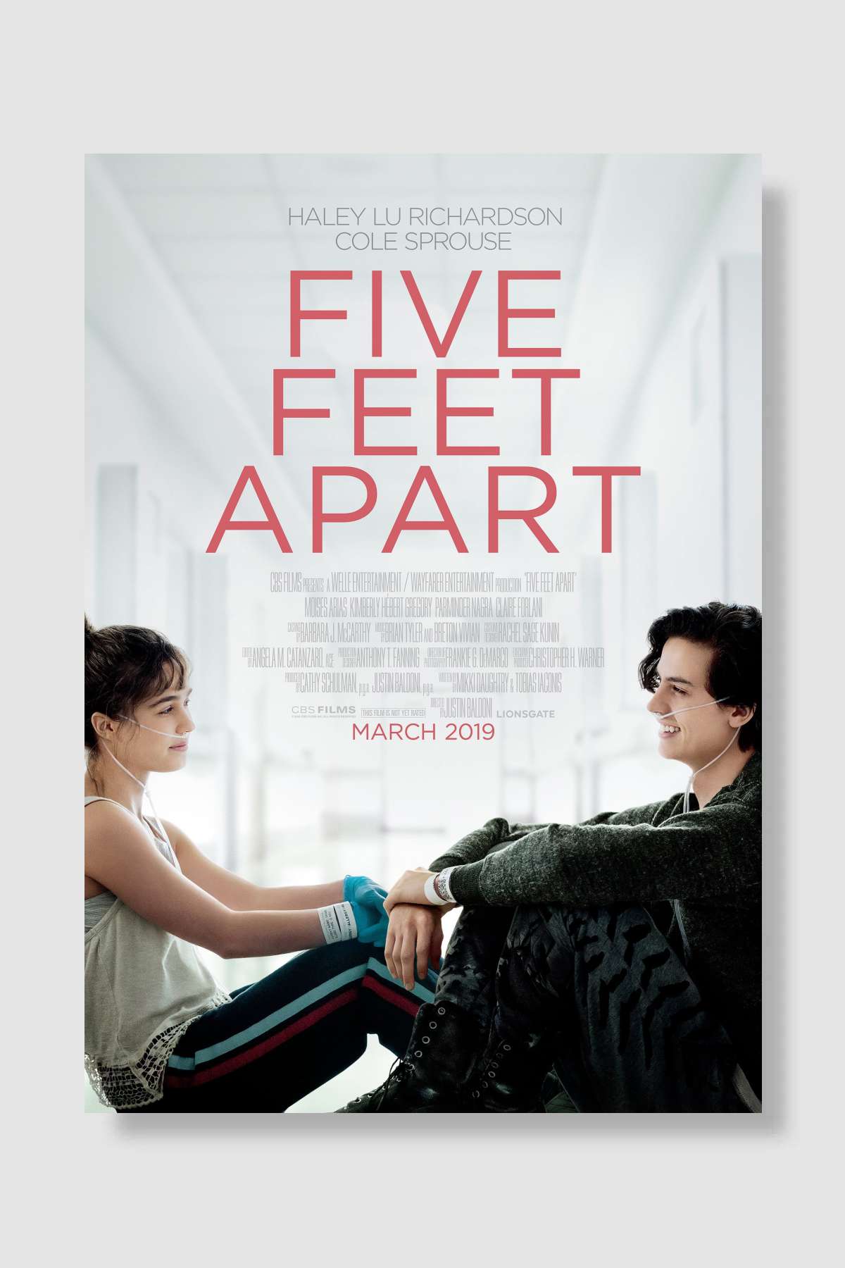 Beş Adım Uzakta - Five Feet Apart Film Poster Çerçevesiz Yüksek Kalite Film Afiş Duvar Poster