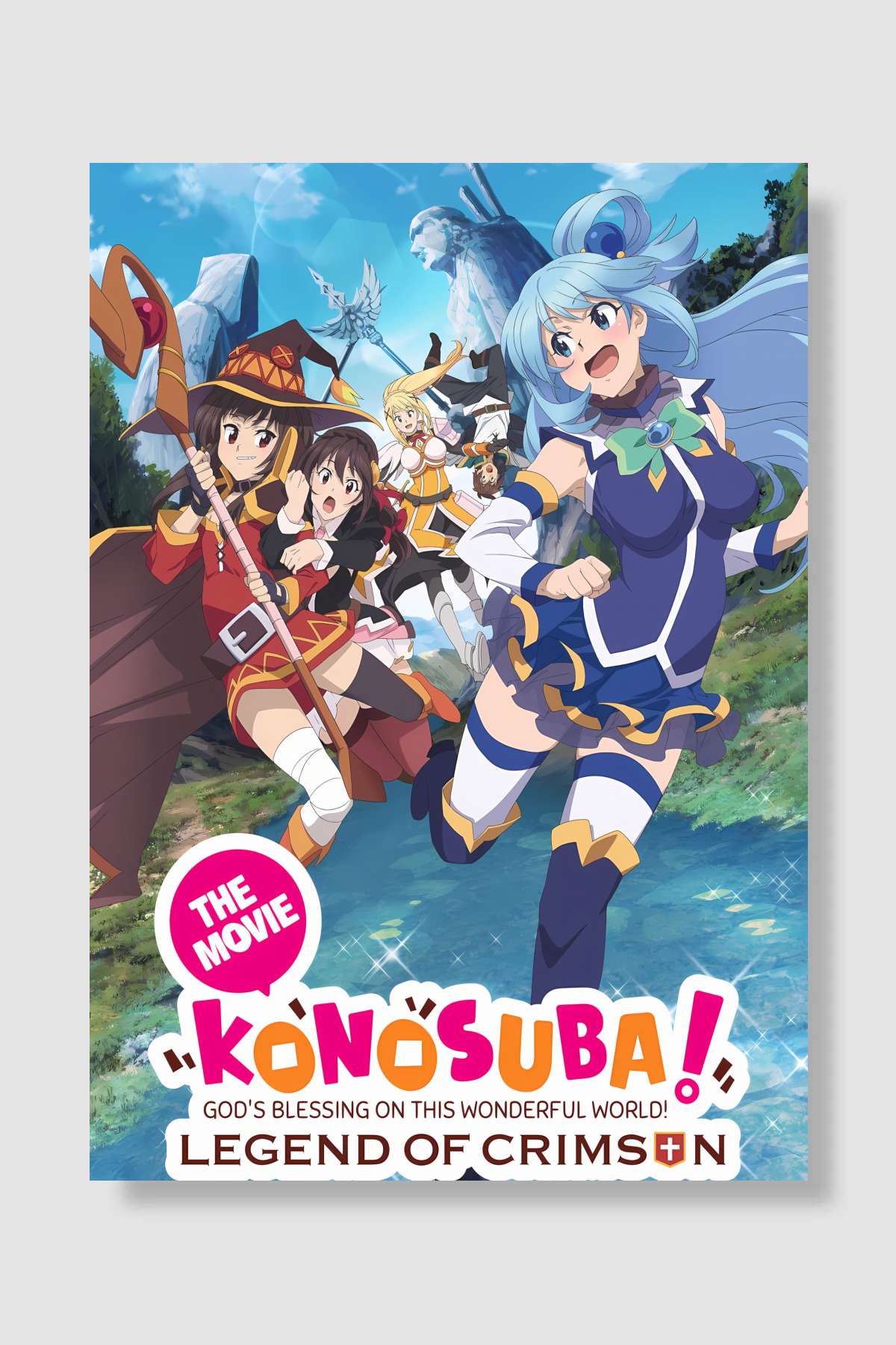 映画 この素晴らしい世界に祝福を！紅伝説 Film Poster Çerçevesiz Yüksek Kalite Film Afiş Duvar Poster
