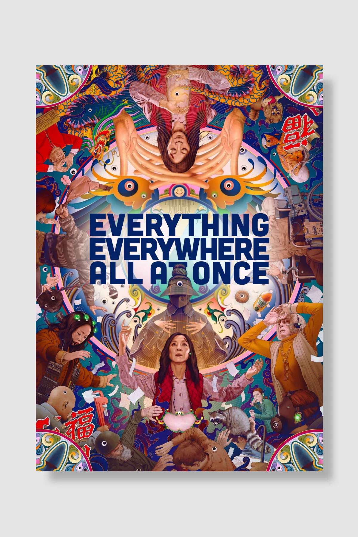 Her Şey Her Yerde Aynı Anda - Everything Everywhere All at Once Film Poster Çerçevesiz Yüksek Kalite Film Afiş Duvar Poster - En İyi Fiyatlarla