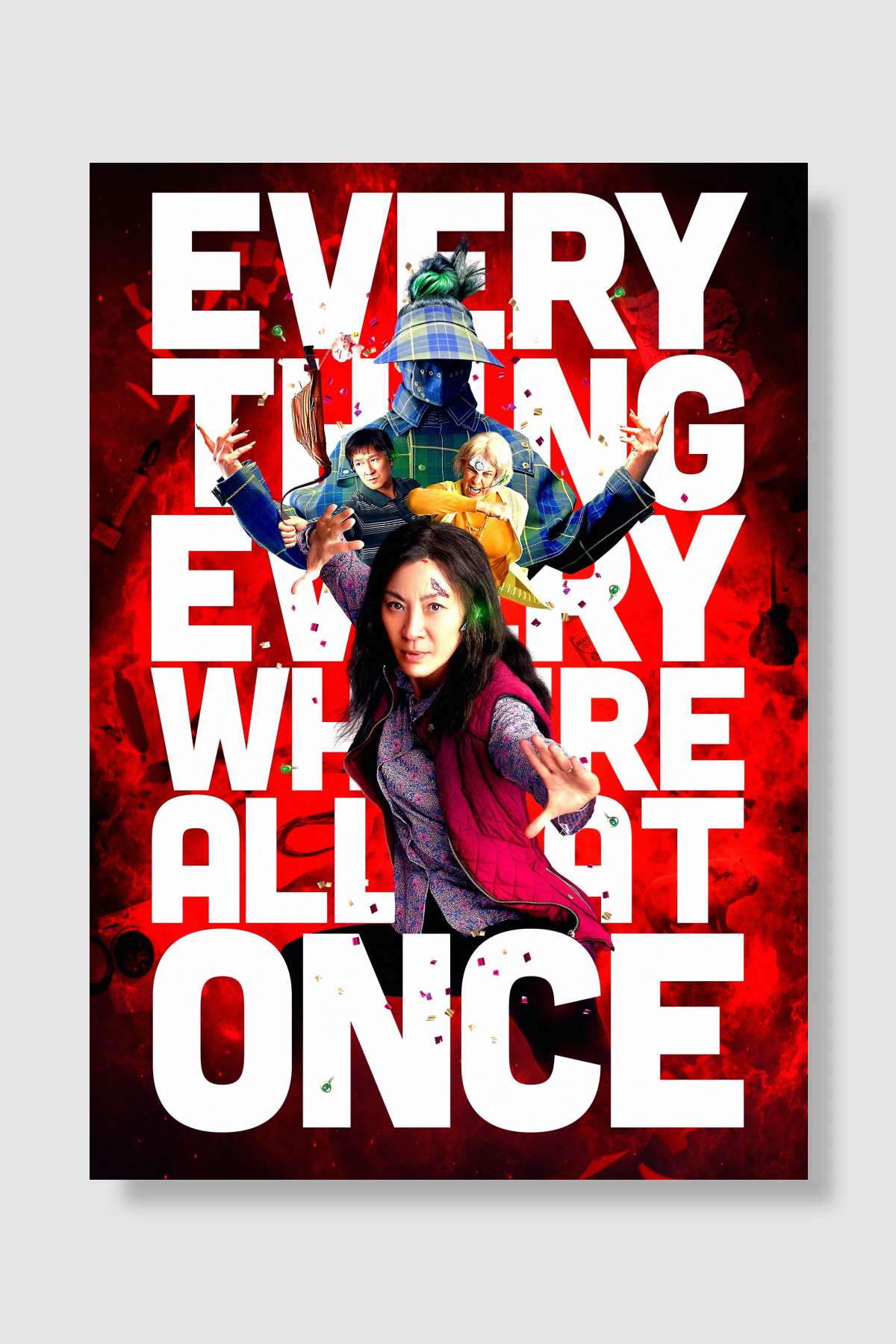 Her Şey Her Yerde Aynı Anda - Everything Everywhere All at Once Film Poster Çerçevesiz Yüksek Kalite Film Afiş Duvar Poster - En İyi Fiyatlarla