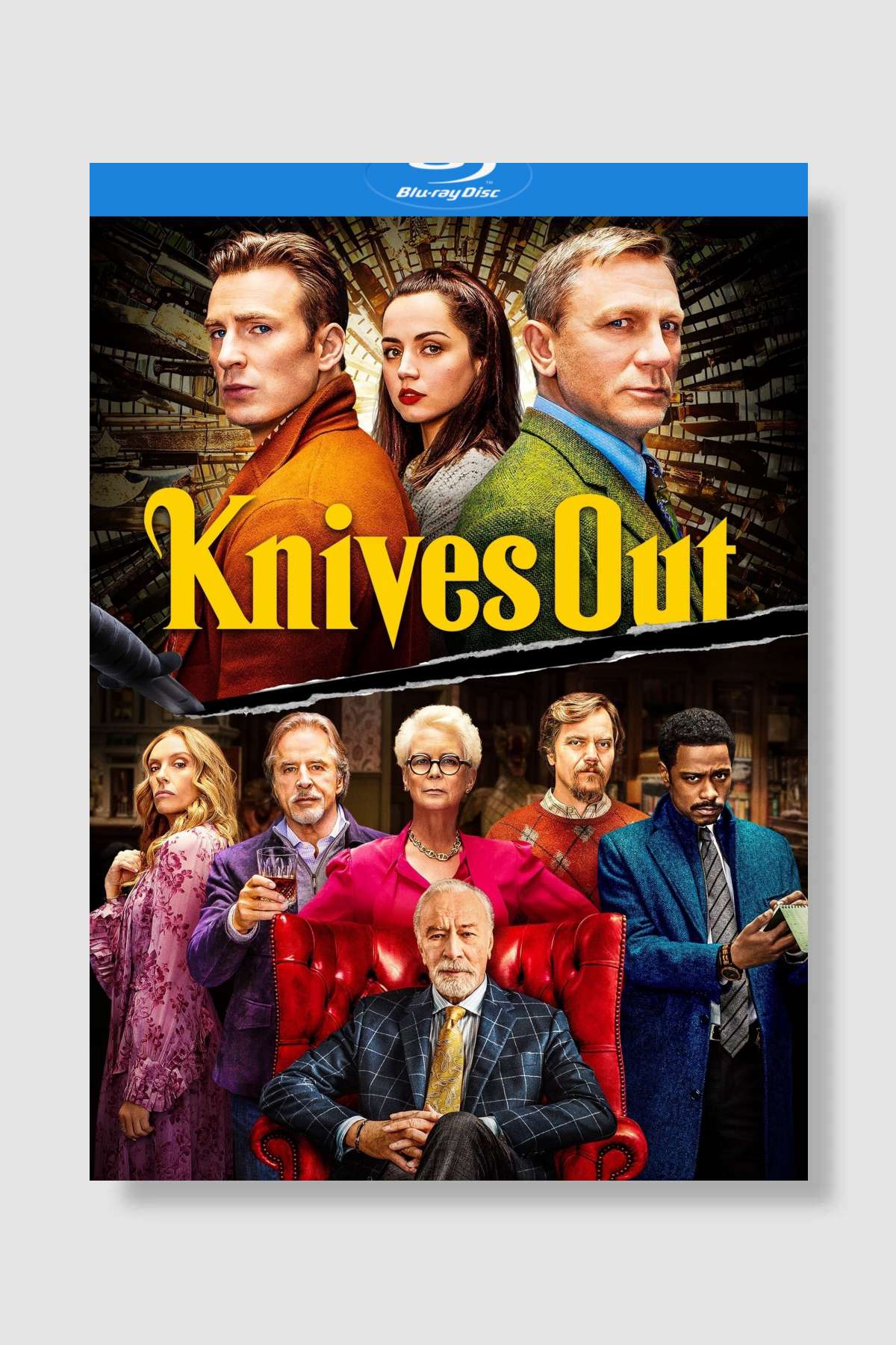 Bıçaklar Çekildi - Knives Out Film Poster Çerçevesiz Yüksek Kalite Film Afiş Duvar Poster