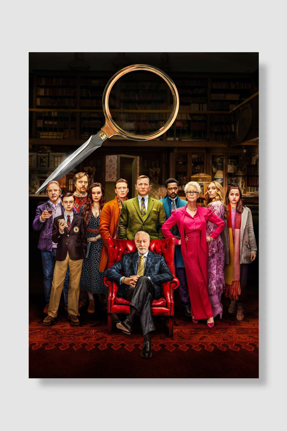 Bıçaklar Çekildi - Knives Out Film Poster Çerçevesiz Yüksek Kalite Film Afiş Duvar Poster