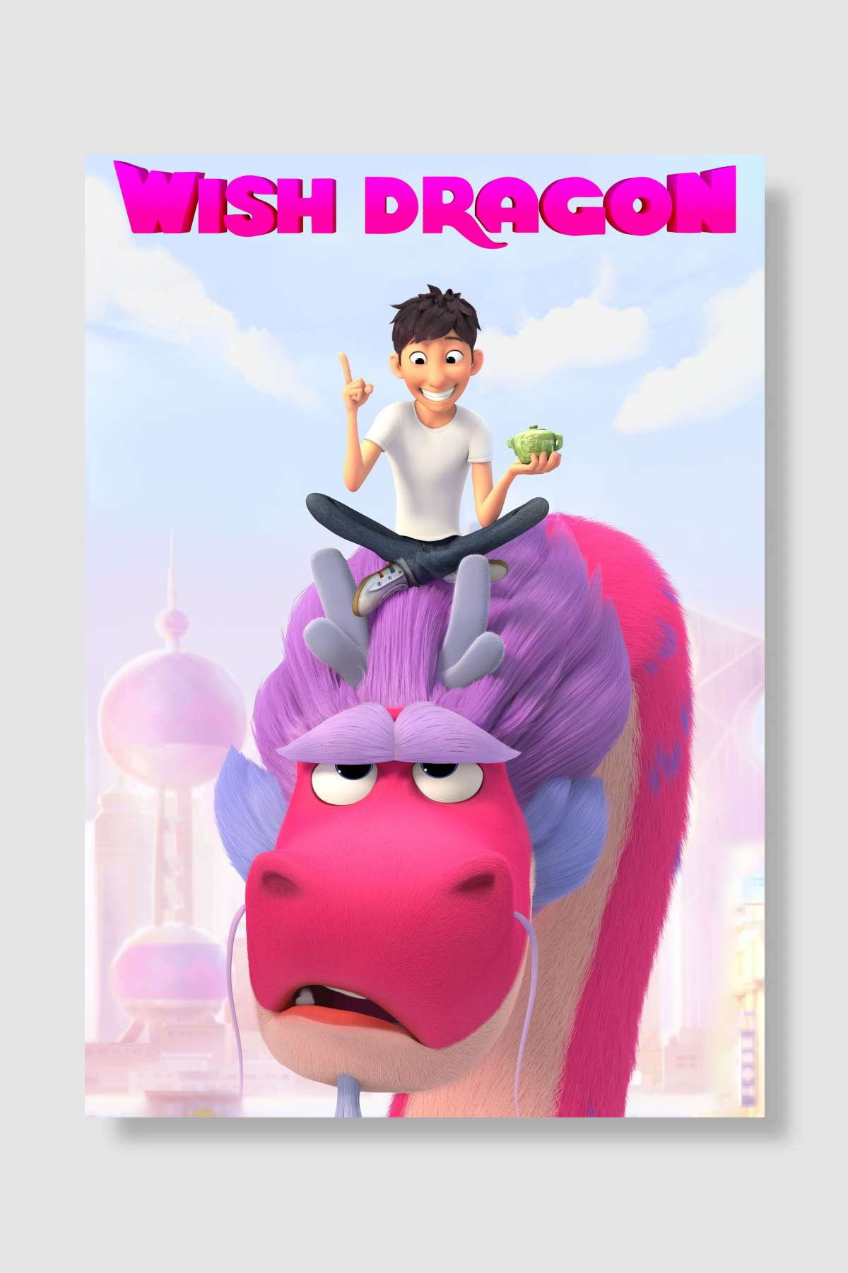 Sihirli Ejder - Wish Dragon Film Poster Çerçevesiz Yüksek Kalite Film Afiş Duvar Poster