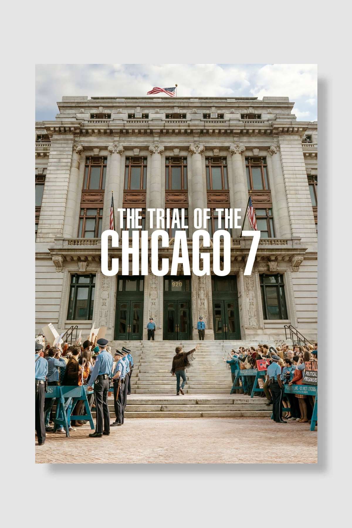 Şikago Yedilisi'nin Yargılanması - The Trial of the Chicago 7 Film Poster Çerçevesiz Yüksek Kalite Film Afiş Duvar Poster
