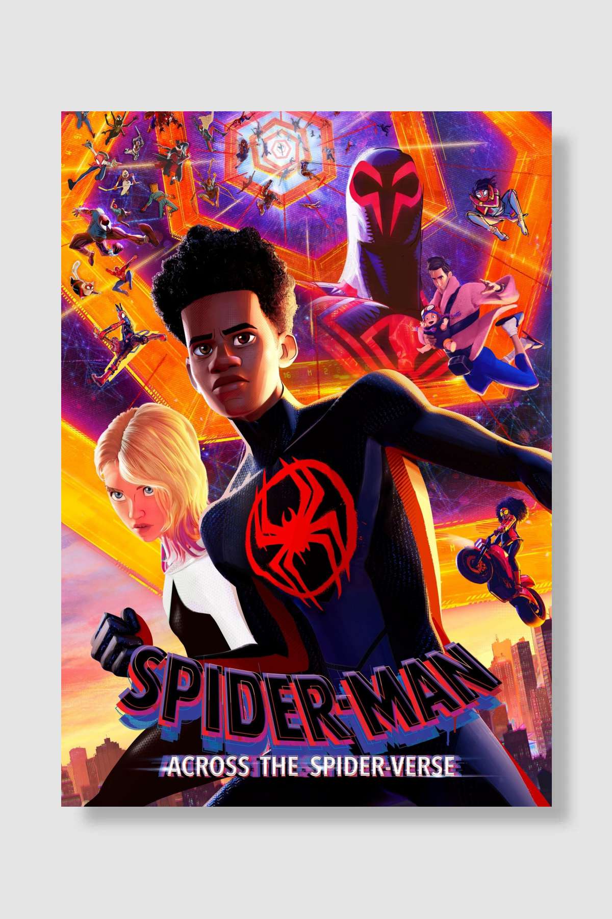 Örümcek-Adam: Örümcek-Evrenine Geçiş - Spider-Man: Across the Spider-Verse Film Poster Çerçevesiz Yüksek Kalite Film Afiş Duvar Poster