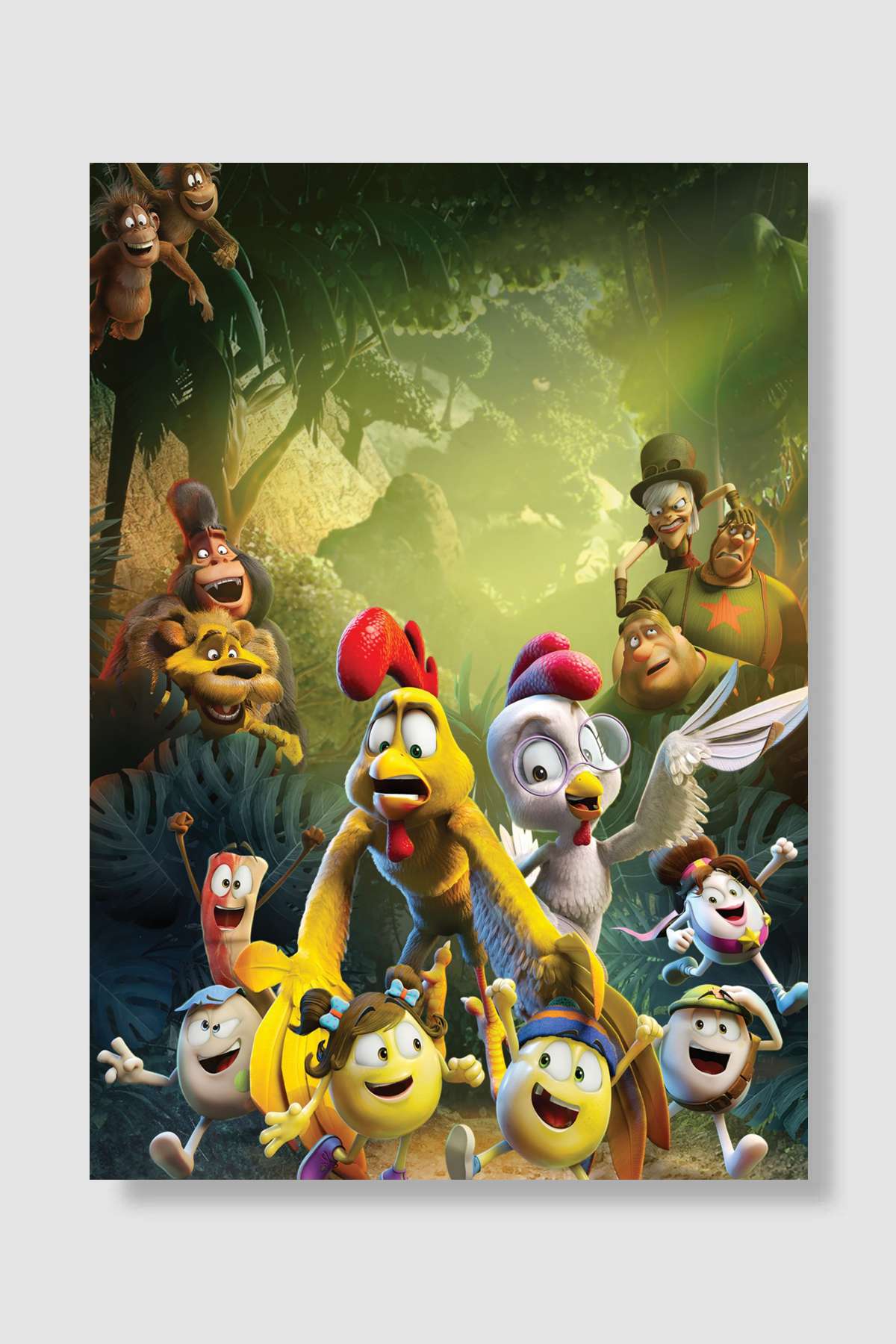 Yumurtalar Firarda: Afrika Macerası - Un rescate de huevitos Film Poster Çerçevesiz Yüksek Kalite Film Afiş Duvar Poster