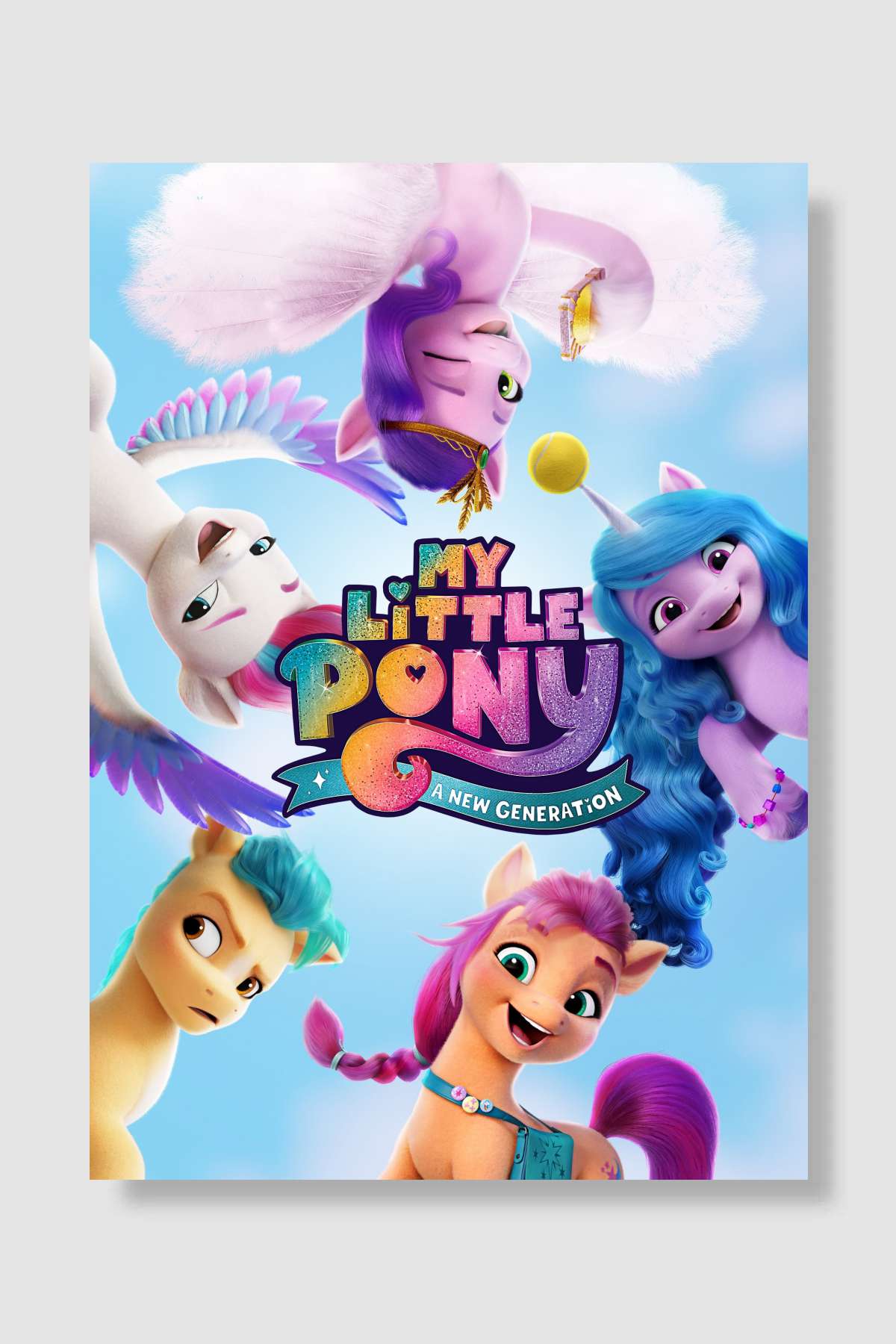 My Little Pony: Yeni Bir Nesil - My Little Pony: A New Generation Film Poster Çerçevesiz Yüksek Kalite Film Afiş Duvar Poster