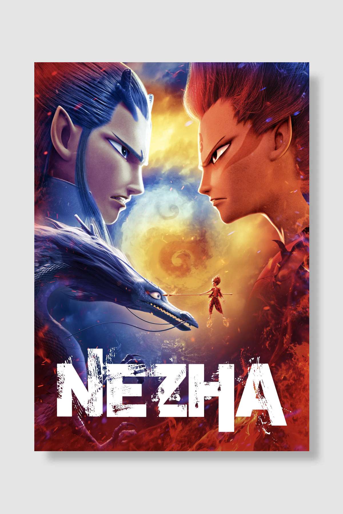 NeZha - 哪吒之魔童降世 Film Poster Çerçevesiz Yüksek Kalite Film Afiş Duvar Poster