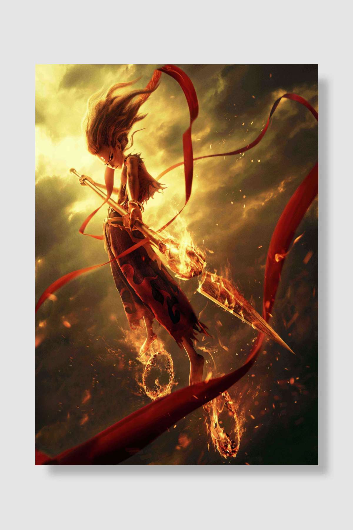 NeZha - 哪吒之魔童降世 Film Poster Çerçevesiz Yüksek Kalite Film Afiş Duvar Poster