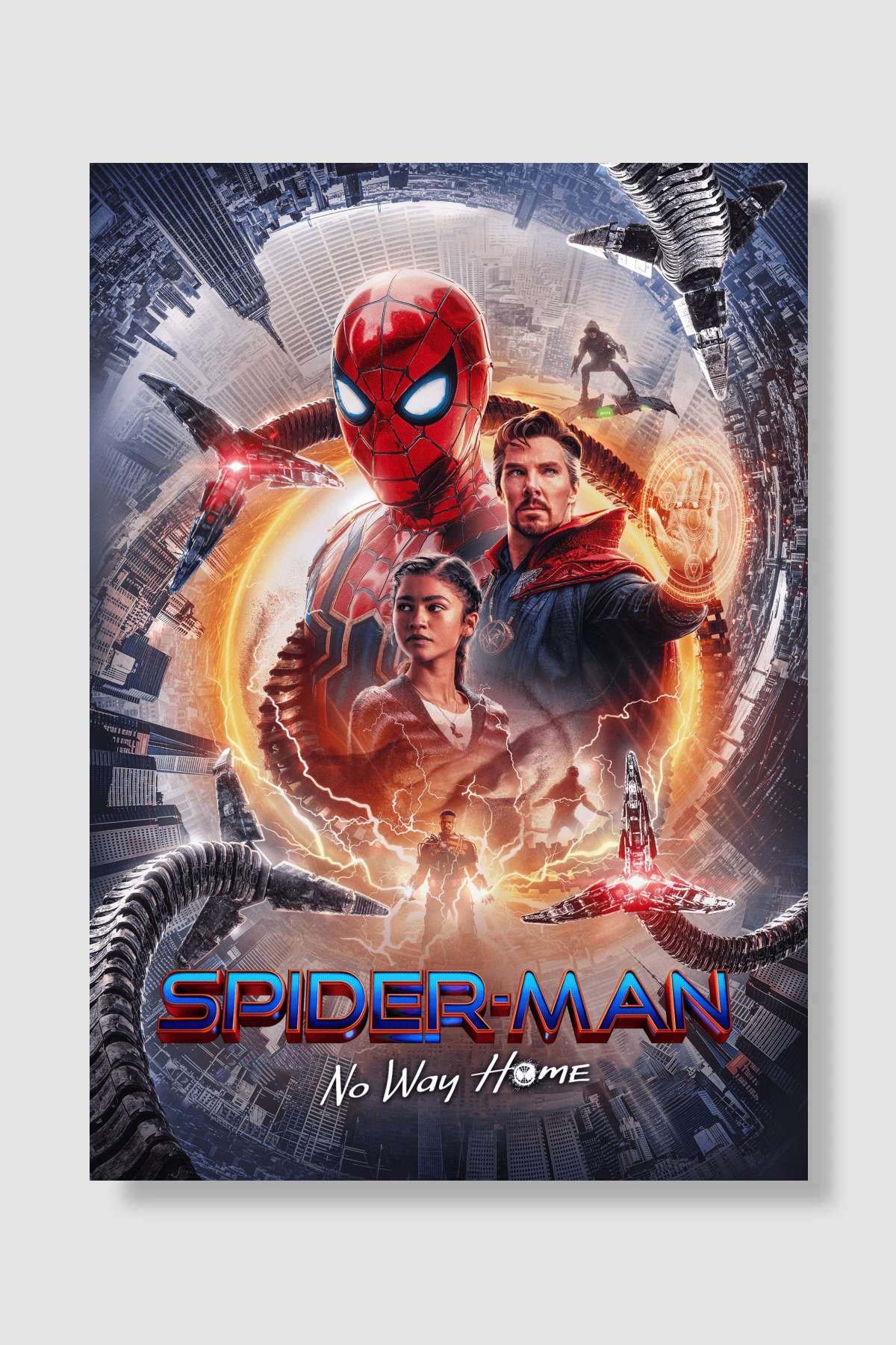 Örümcek-Adam: Eve Dönüş Yok - Spider-Man: No Way Home Film Poster Çerçevesiz Yüksek Kalite Film Afiş Duvar Poster