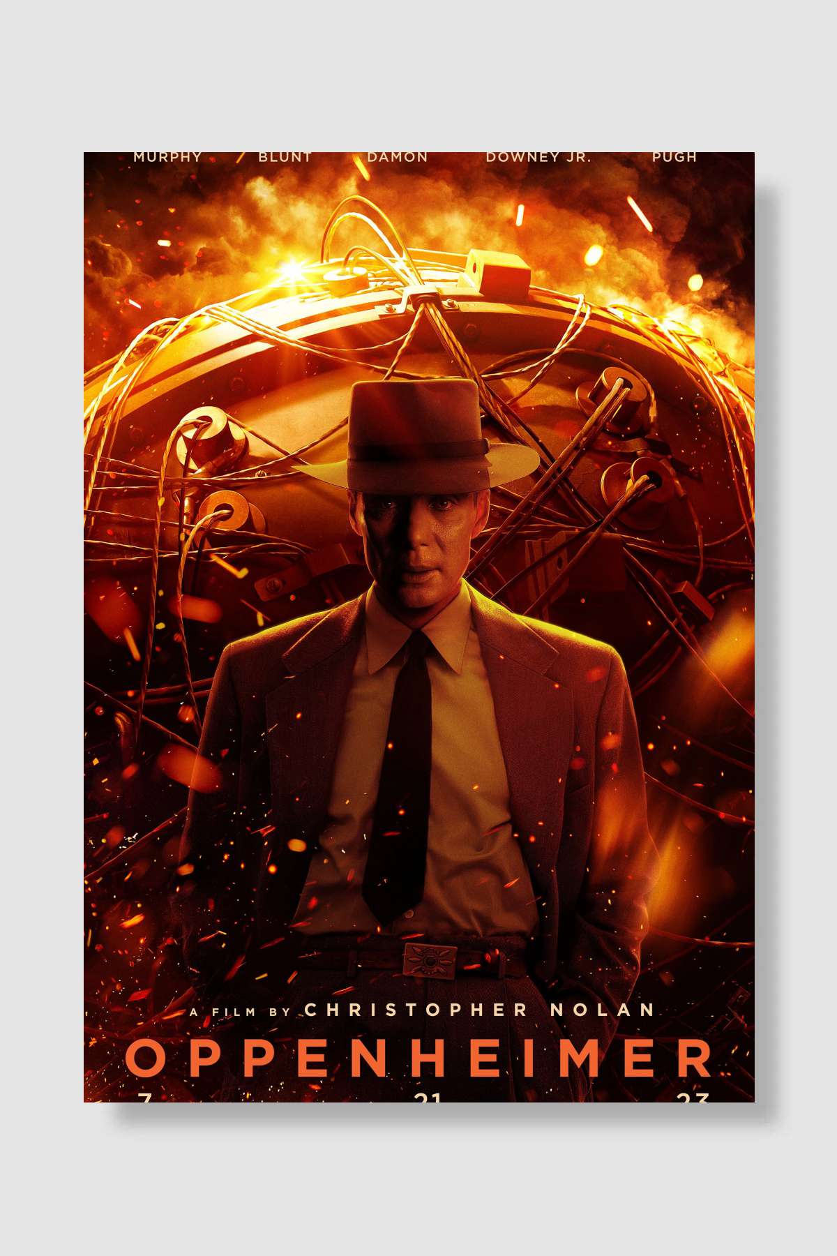 Oppenheimer Film Poster Çerçevesiz Yüksek Kalite Film Afiş Duvar Poster