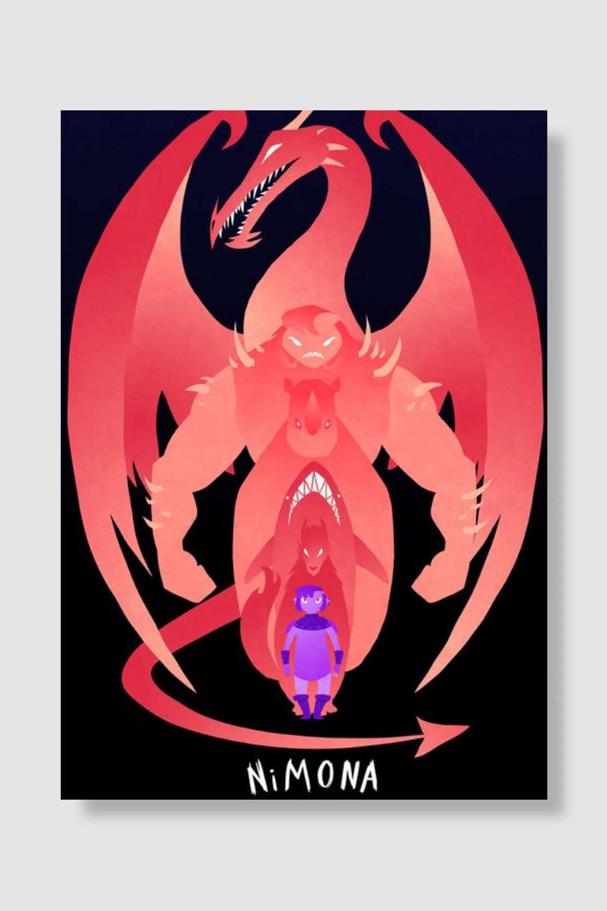 Nimona Film Poster Çerçevesiz Yüksek Kalite Film Afiş Duvar Poster