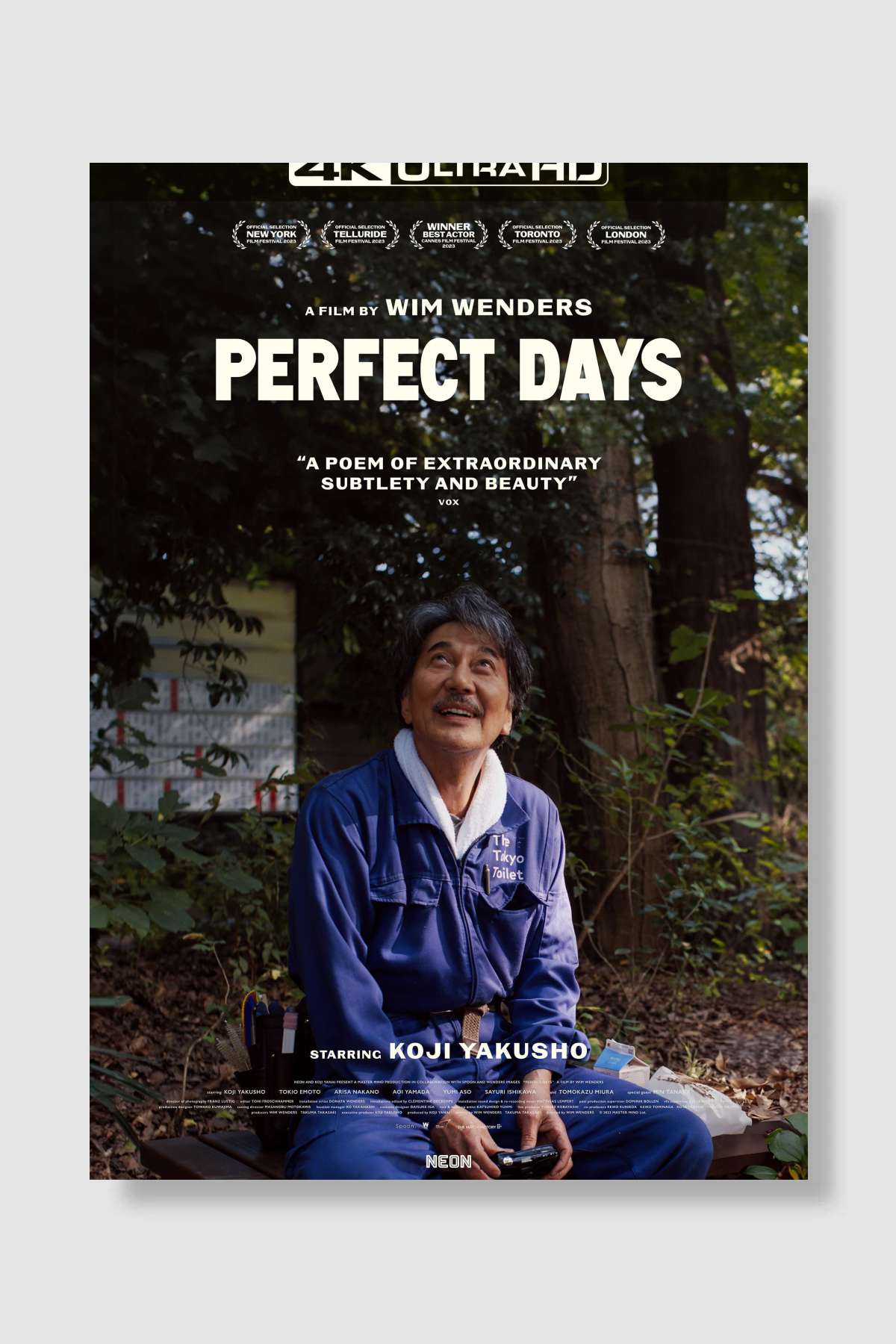 Mükemmel Günler - PERFECT DAYS Film Poster Çerçevesiz Yüksek Kalite Film Afiş Duvar Poster