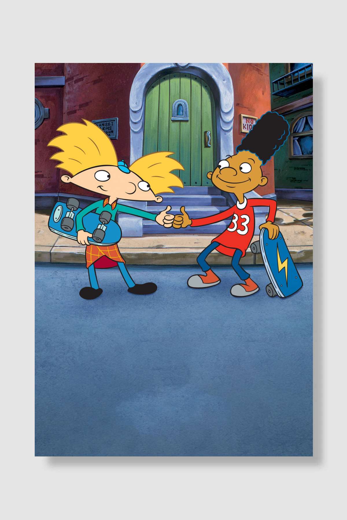 Hey Arnold! Dizi Poster Çerçevesiz Yüksek Kalite Dizi Afiş Duvar Poster