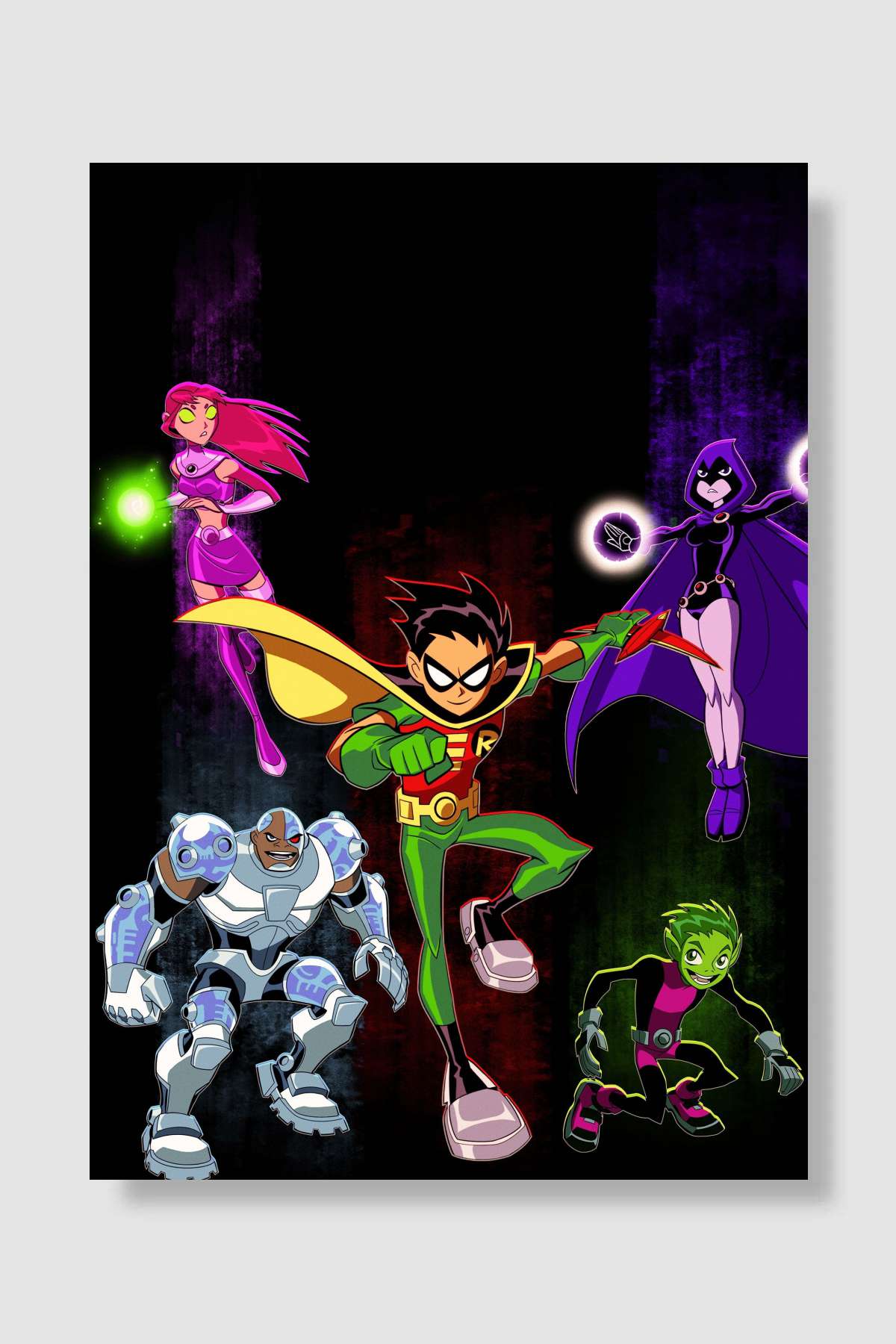 Teen Titans Dizi Poster Çerçevesiz Yüksek Kalite Dizi Afiş Duvar Poster