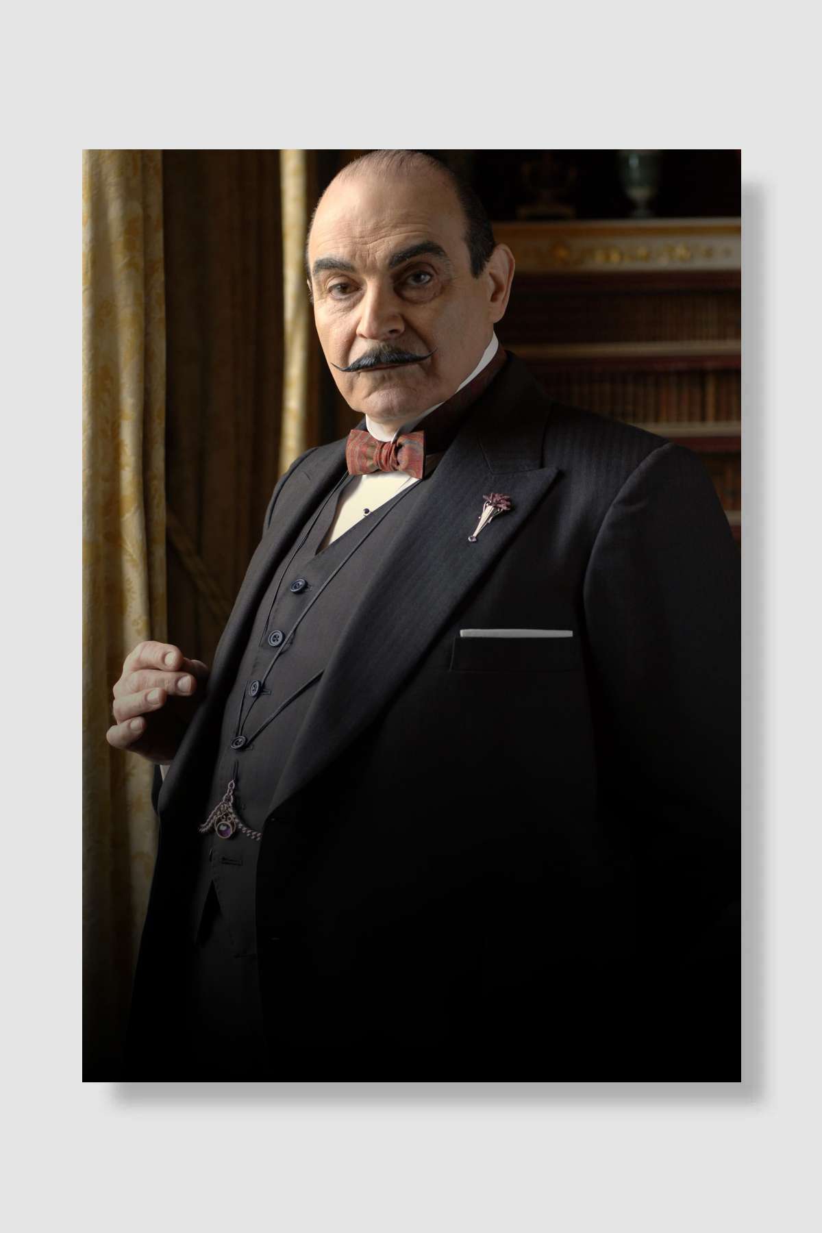Herkül Puaro - Agatha Christie's Poirot Dizi Poster Çerçevesiz Yüksek Kalite Dizi Afiş Duvar Poster