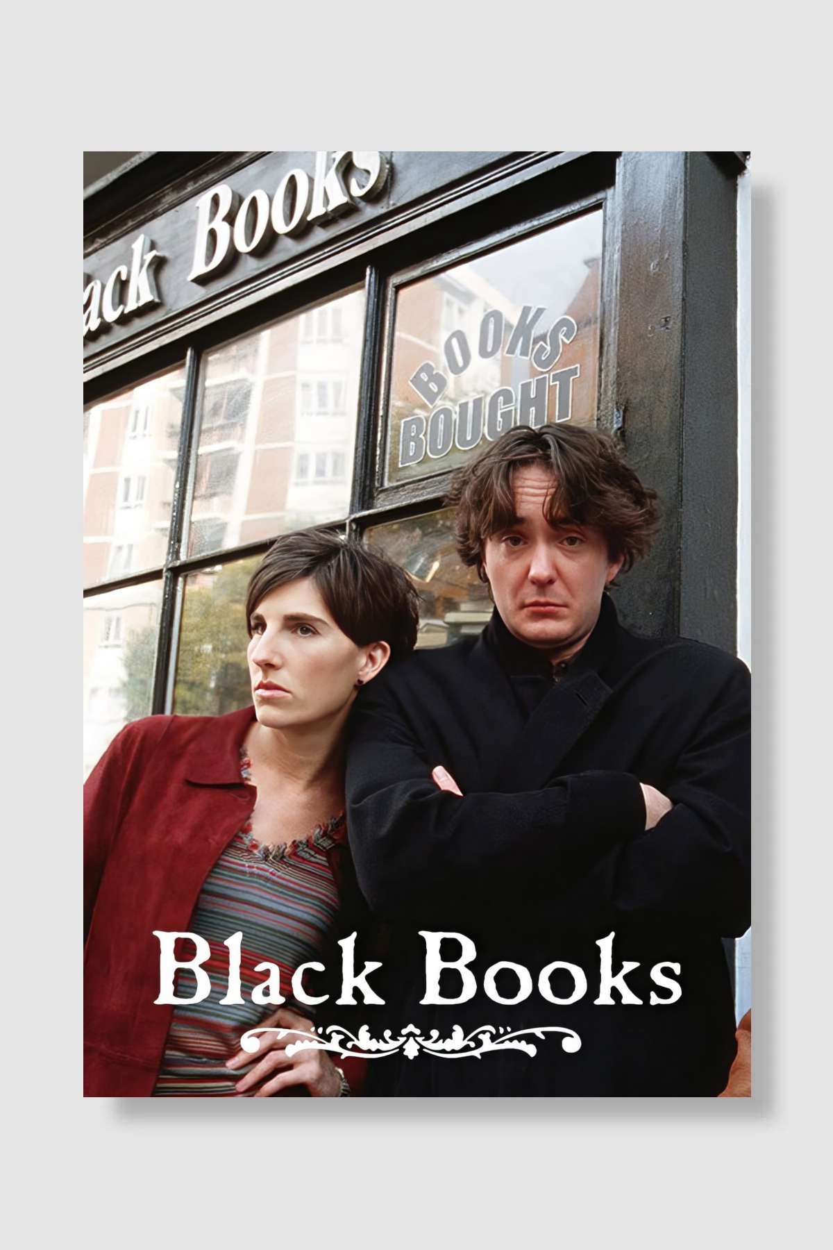 Black Books Dizi Poster Çerçevesiz Yüksek Kalite Dizi Afiş Duvar Poster