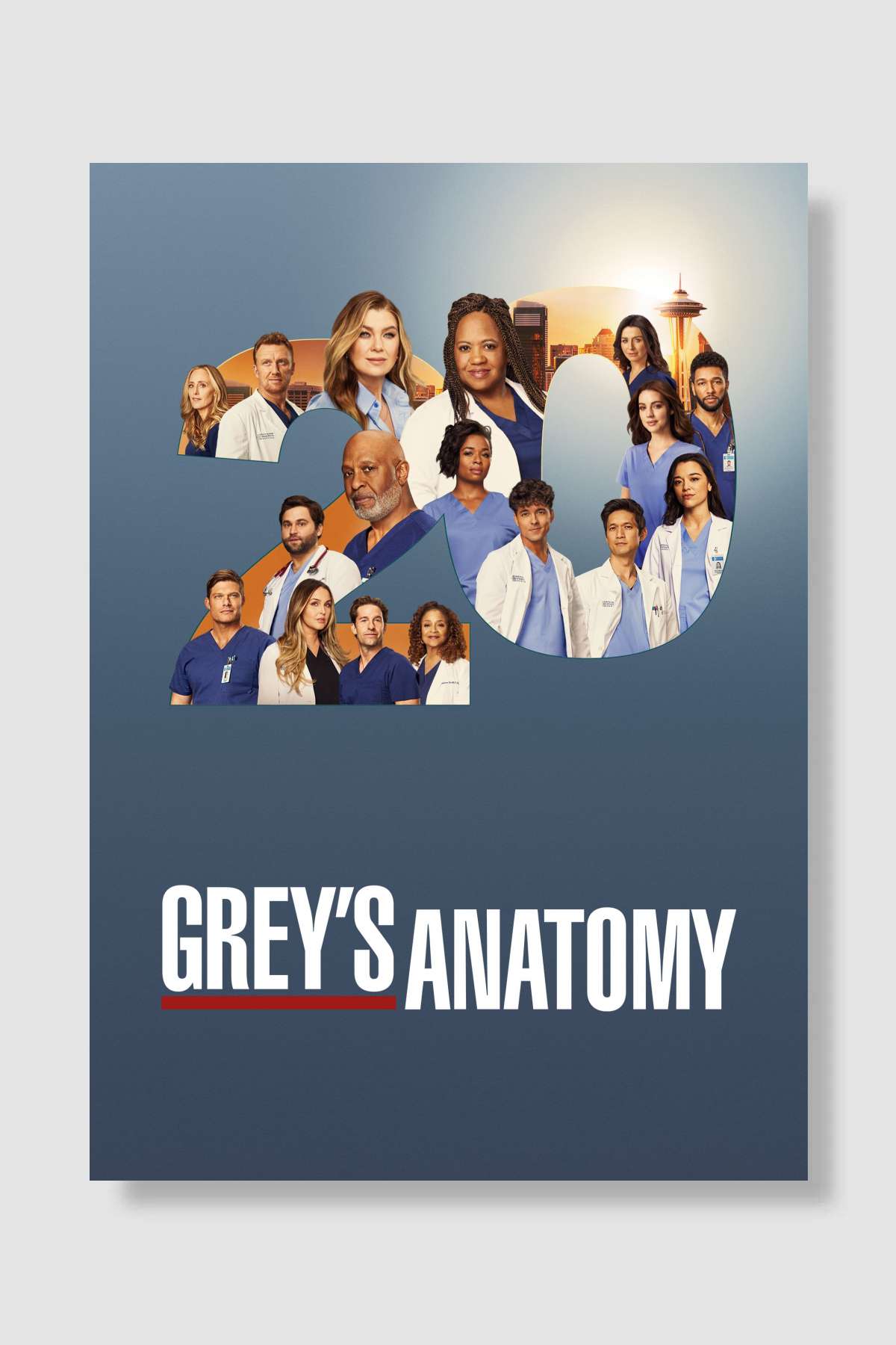 Grey's Anatomy Dizi Poster Çerçevesiz Yüksek Kalite Dizi Afiş Duvar Poster
