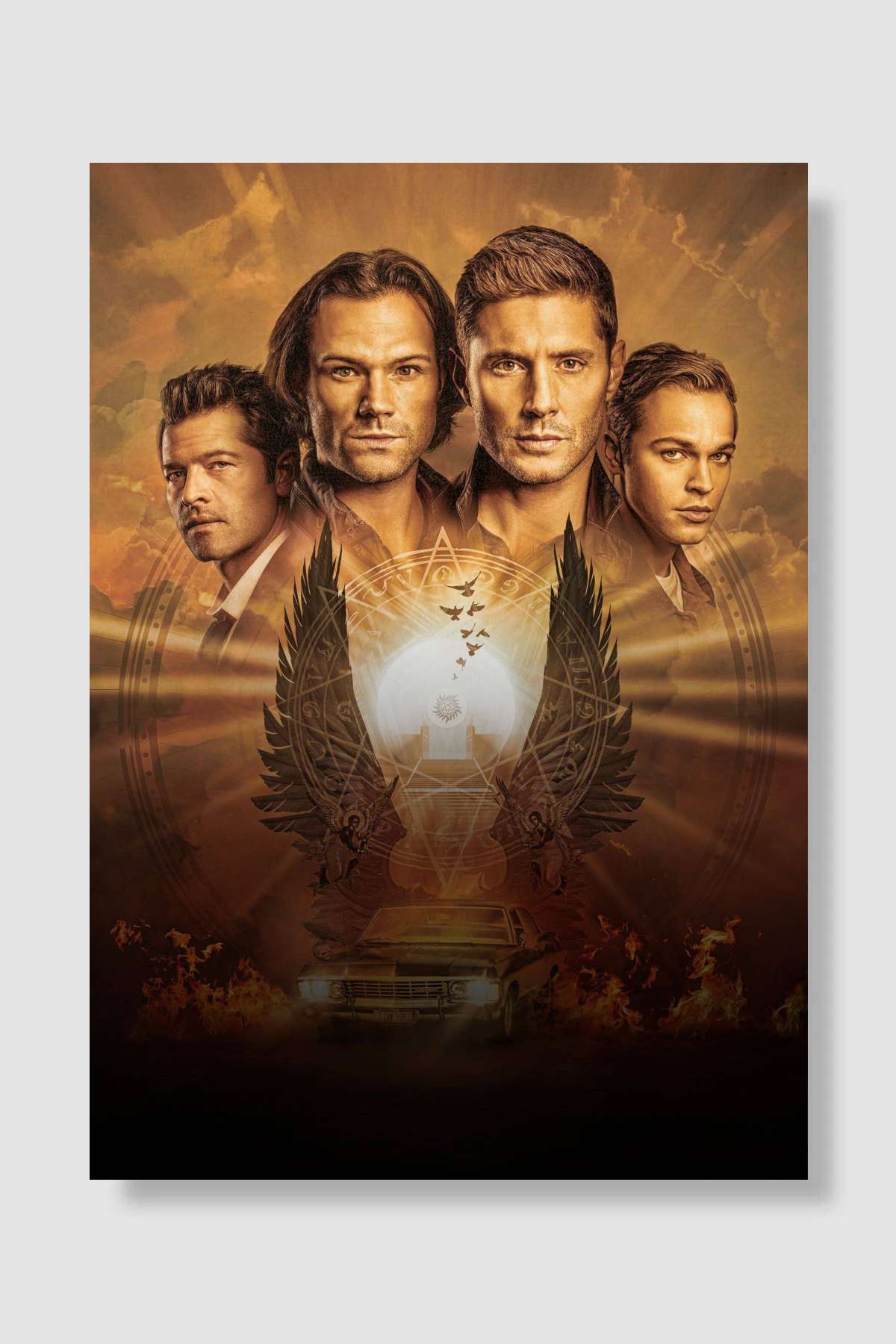 Supernatural Dizi Poster Çerçevesiz Yüksek Kalite Dizi Afiş Duvar Poster