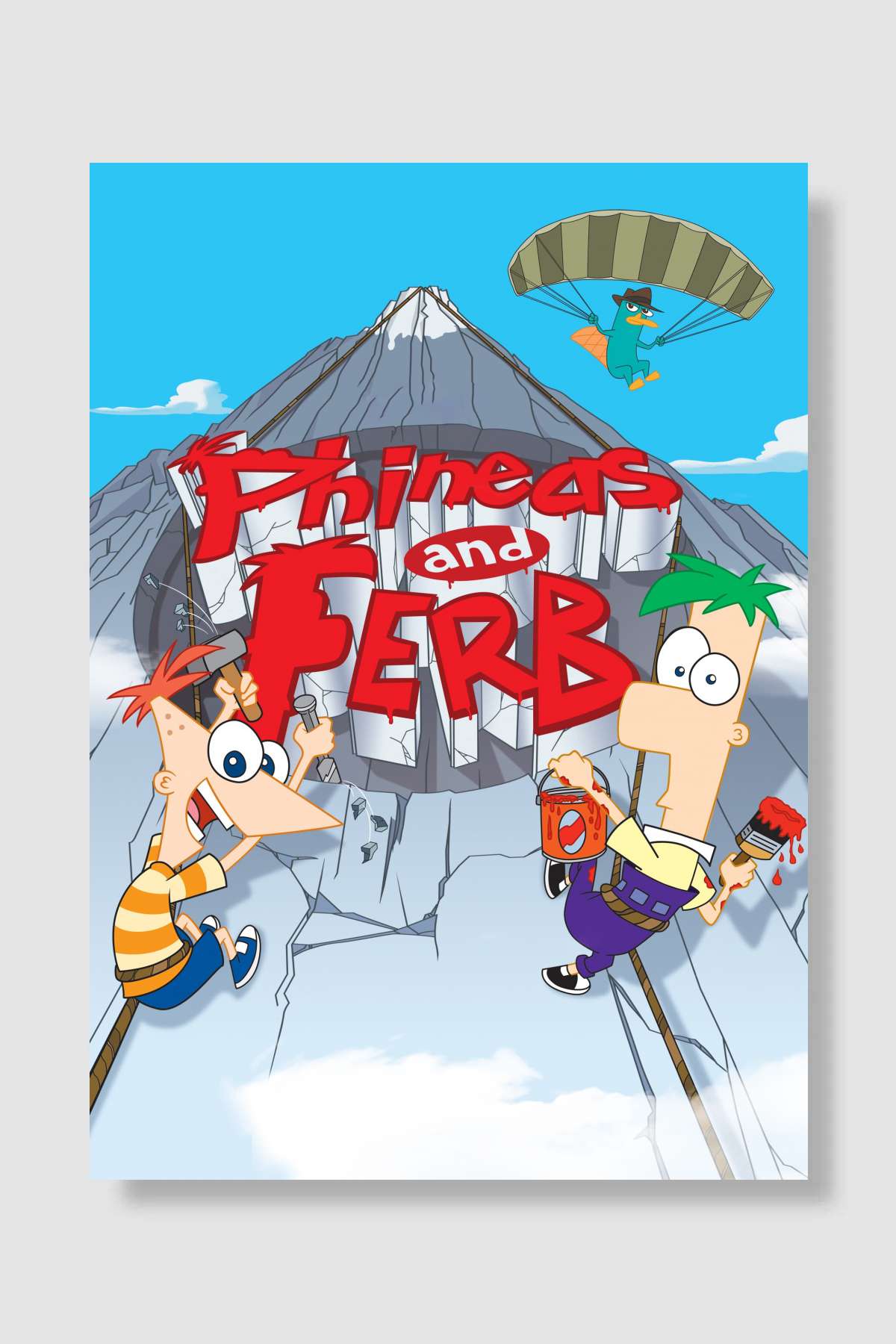 Phineas ve Förb - Phineas and Ferb Dizi Poster Çerçevesiz Yüksek Kalite Dizi Afiş Duvar Poster
