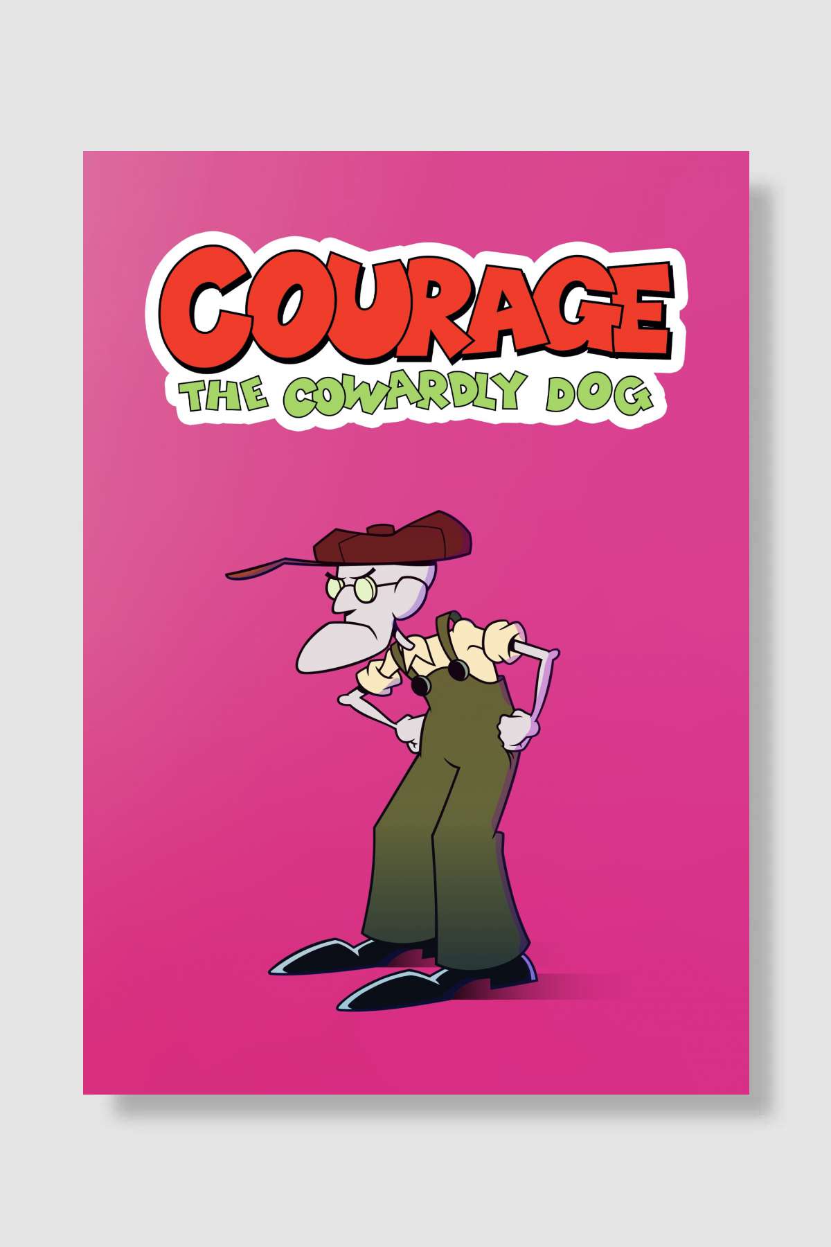 Cesur Korkak Köpek - Courage the Cowardly Dog Dizi Poster Çerçevesiz Yüksek Kalite Dizi Afiş Duvar Poster