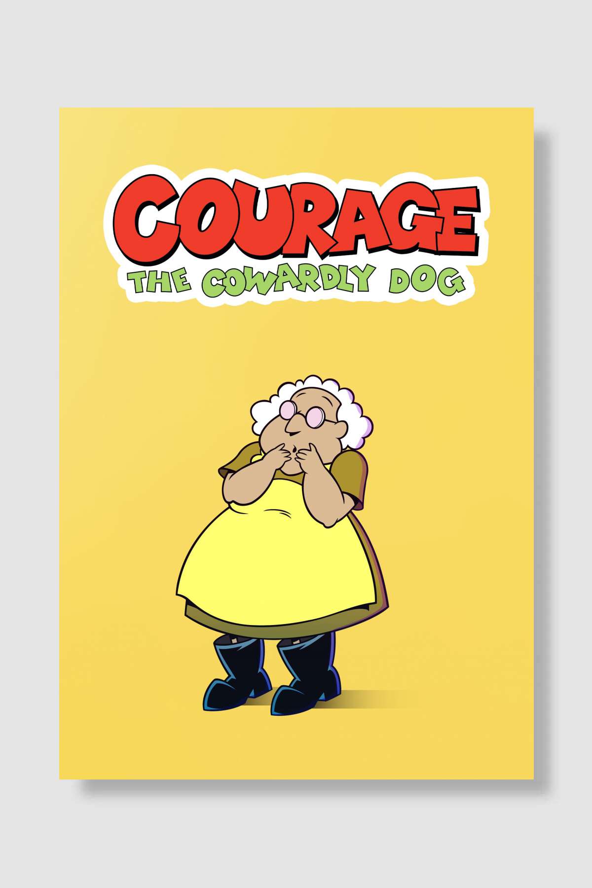 Cesur Korkak Köpek - Courage the Cowardly Dog Dizi Poster Çerçevesiz Yüksek Kalite Dizi Afiş Duvar Poster