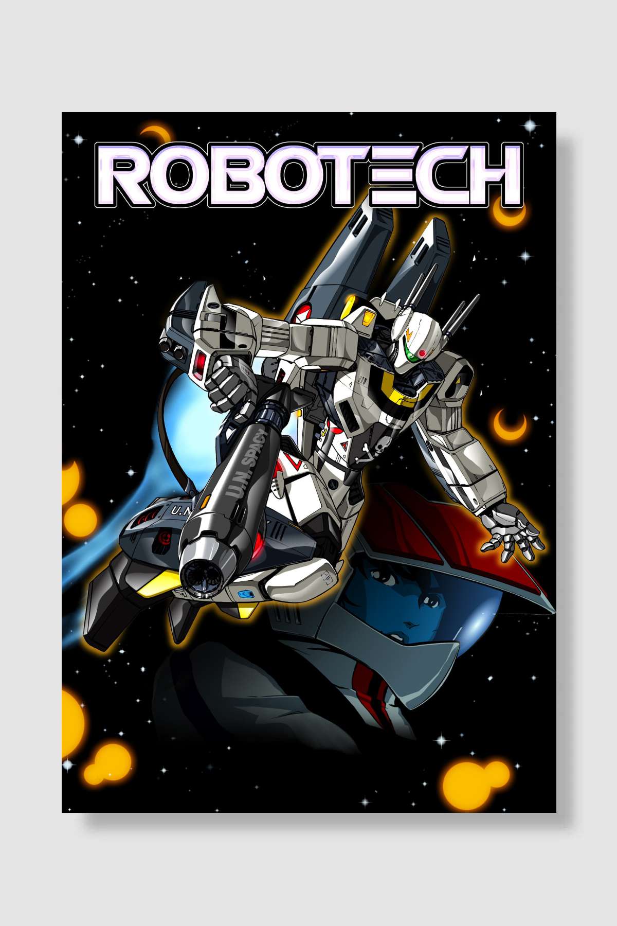 Robotech Dizi Poster Çerçevesiz Yüksek Kalite Dizi Afiş Duvar Poster
