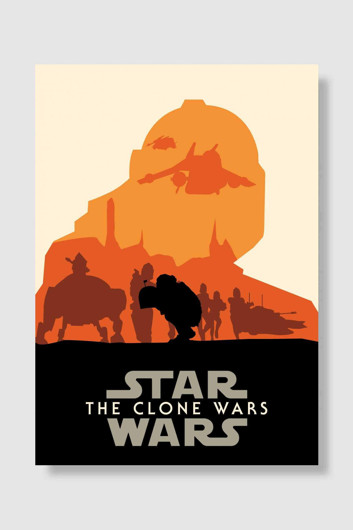 Star Wars: Klon Savaşları - Star Wars: The Clone Wars Dizi Poster Çerçevesiz Yüksek Kalite Dizi Afiş Duvar Poster - En İyi Fiyatlarla