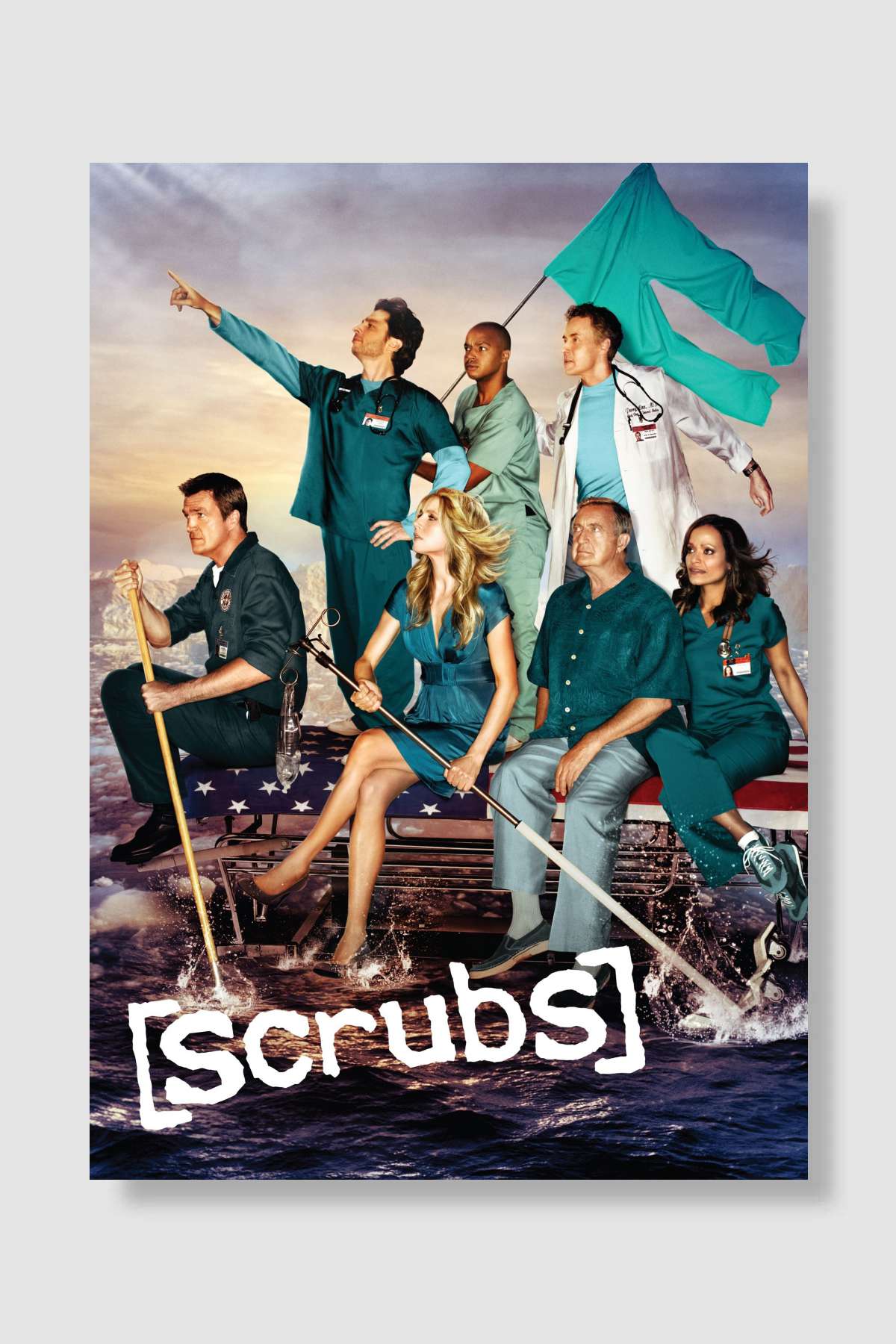 Scrubs Dizi Poster Çerçevesiz Yüksek Kalite Dizi Afiş Duvar Poster