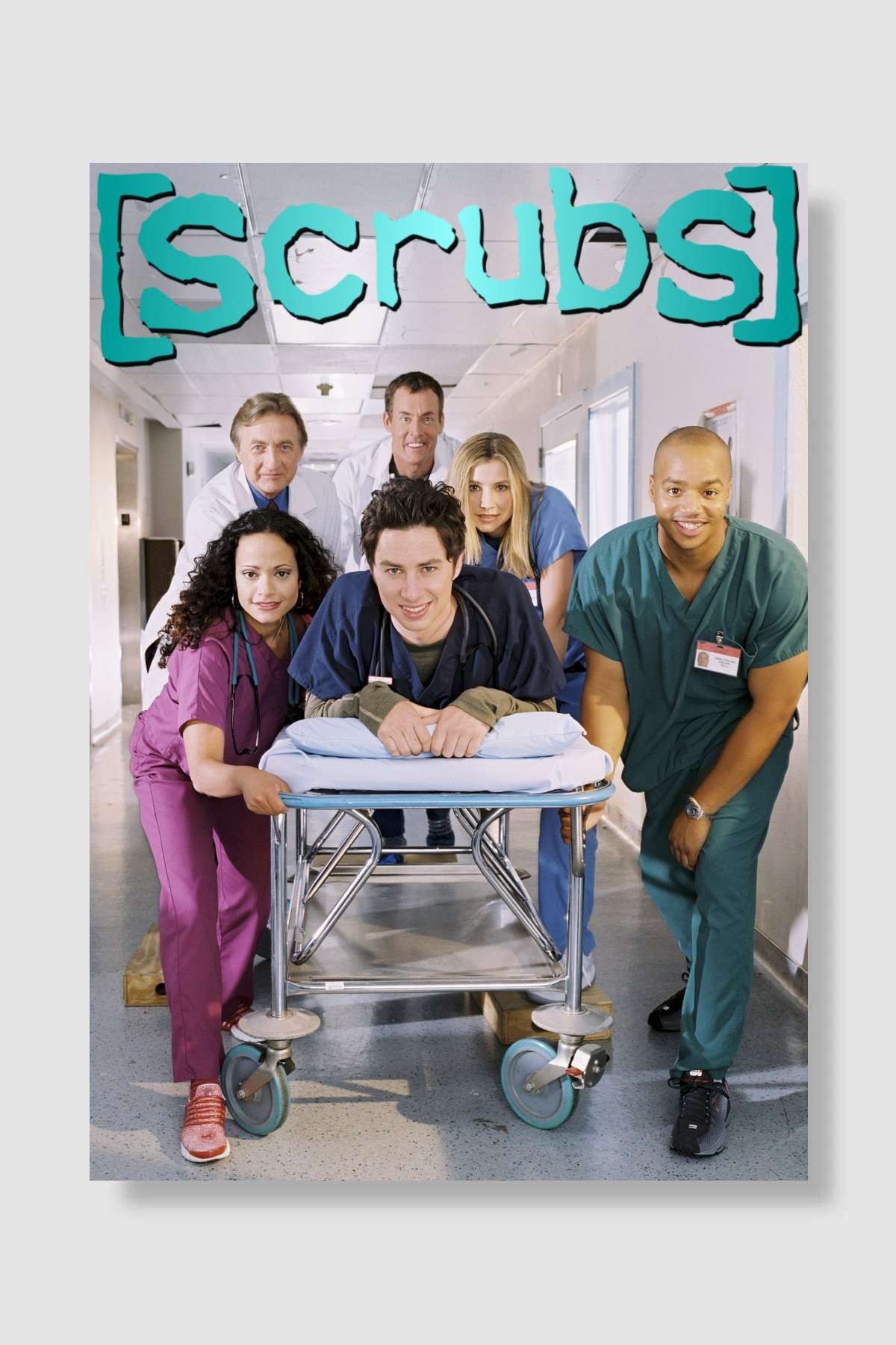 Scrubs Dizi Poster Çerçevesiz Yüksek Kalite Dizi Afiş Duvar Poster