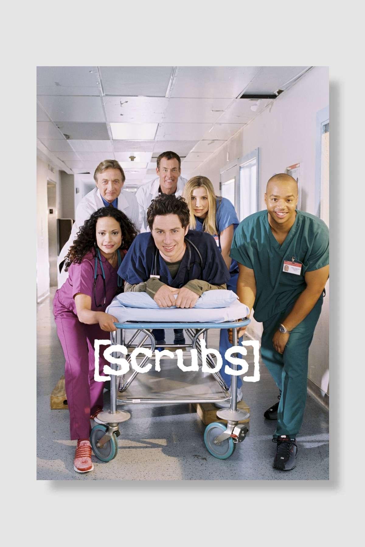 Scrubs Dizi Poster Çerçevesiz Yüksek Kalite Dizi Afiş Duvar Poster