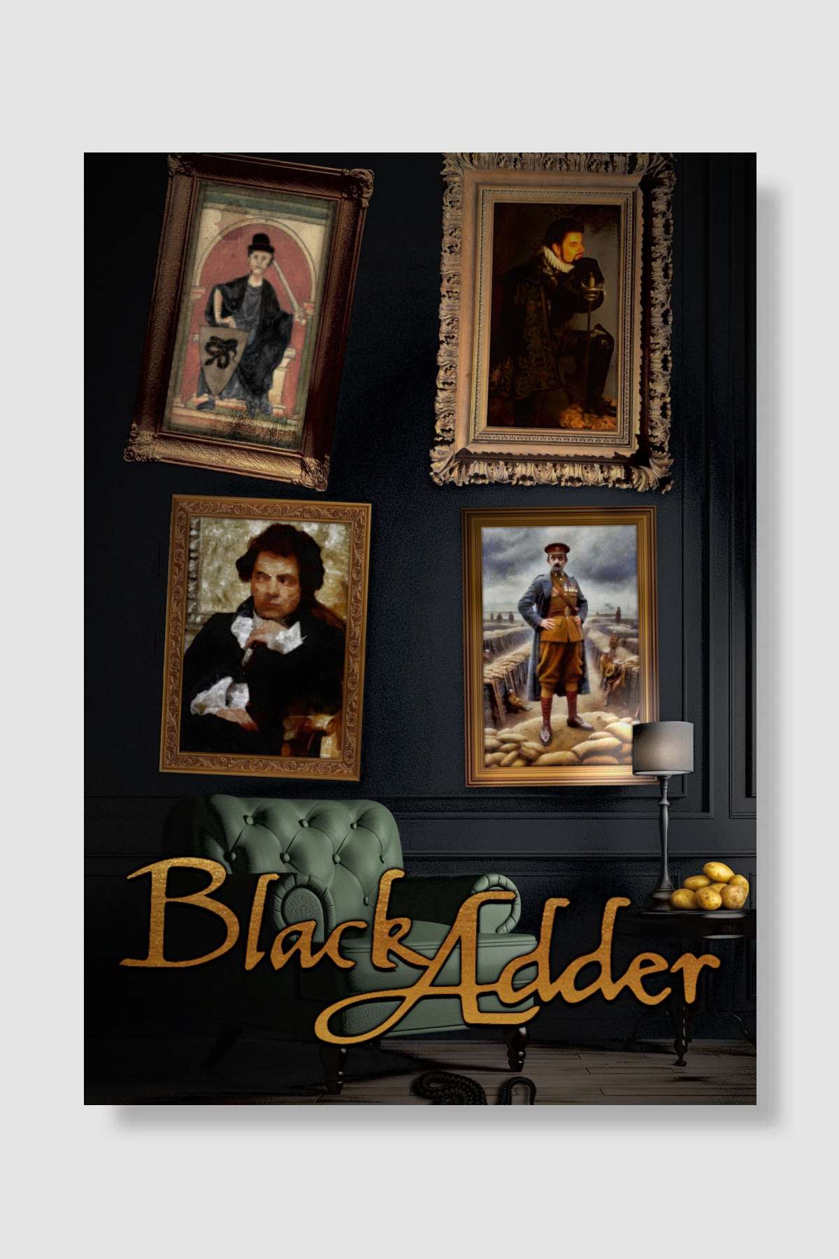 Blackadder Dizi Poster Çerçevesiz Yüksek Kalite Dizi Afiş Duvar Poster
