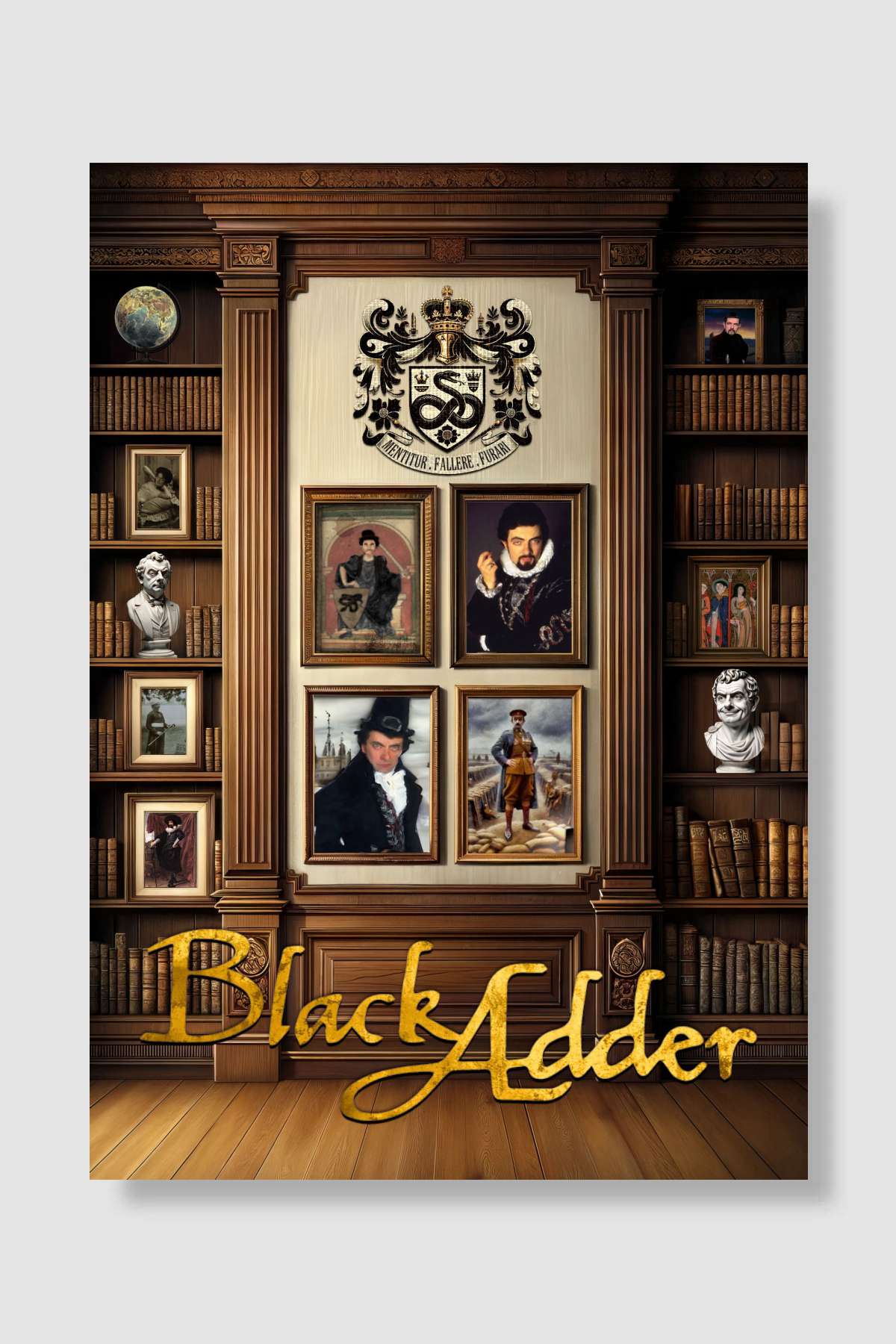 Blackadder Dizi Poster Çerçevesiz Yüksek Kalite Dizi Afiş Duvar Poster