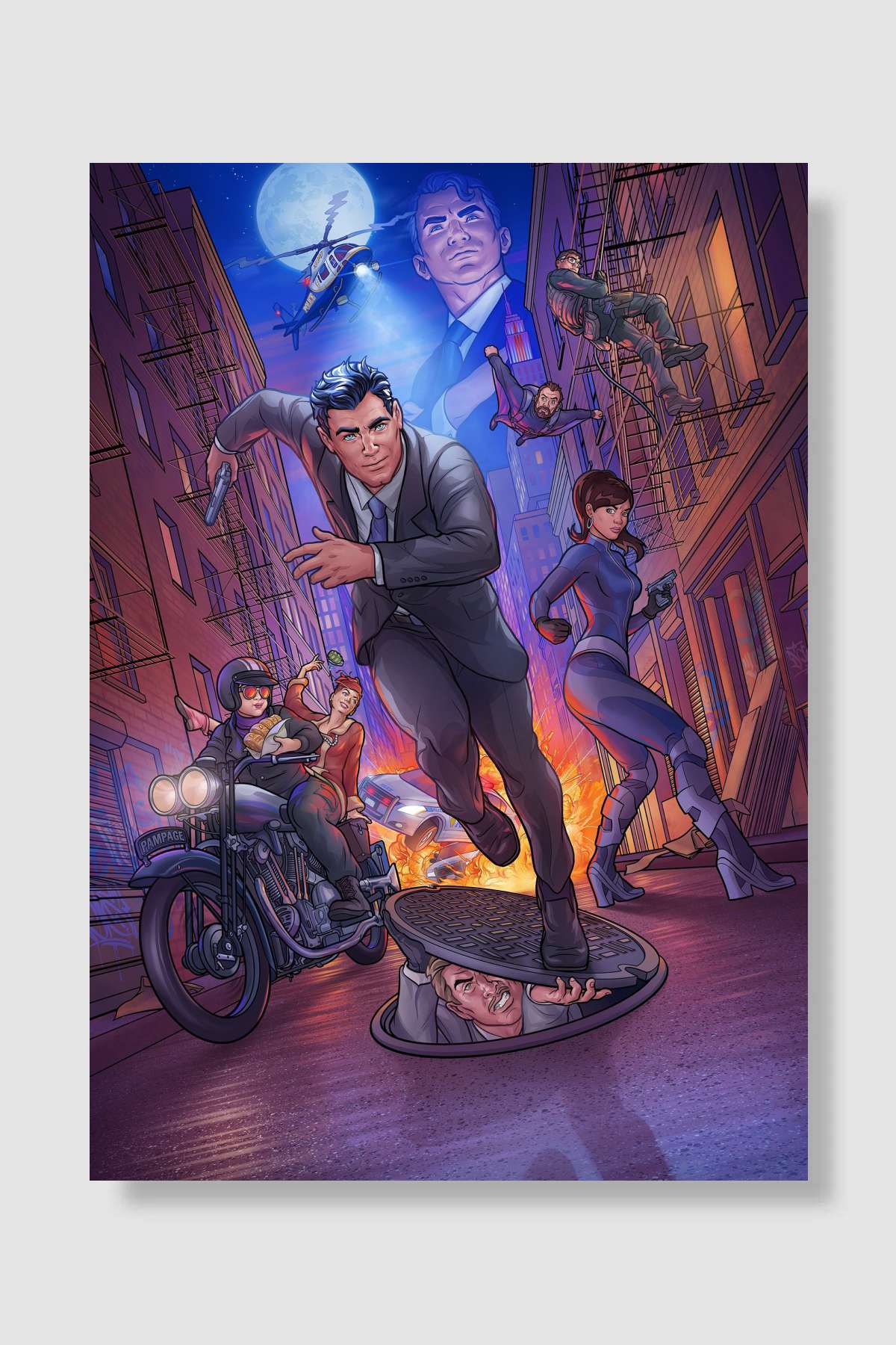 Archer Dizi Poster Çerçevesiz Yüksek Kalite Dizi Afiş Duvar Poster