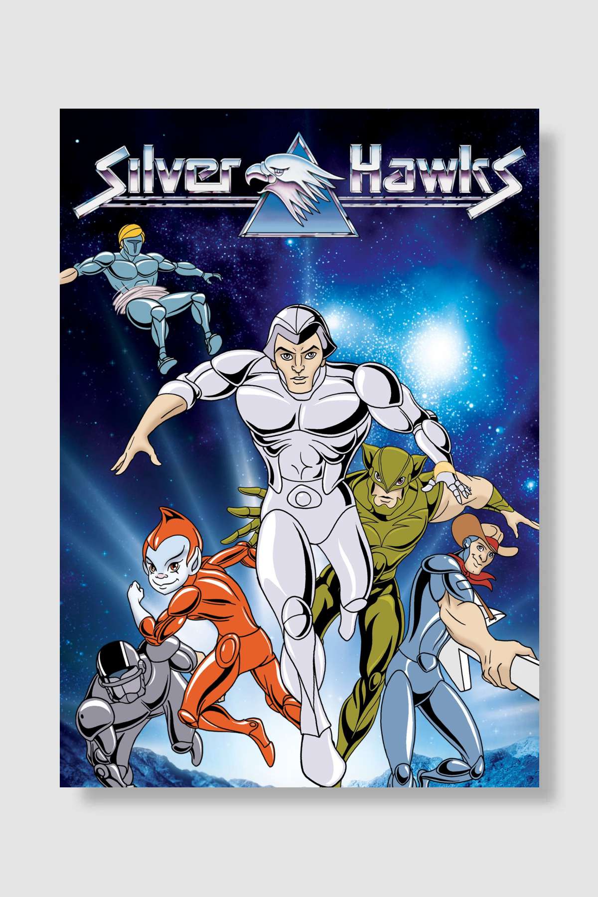 SilverHawks Dizi Poster Çerçevesiz Yüksek Kalite Dizi Afiş Duvar Poster