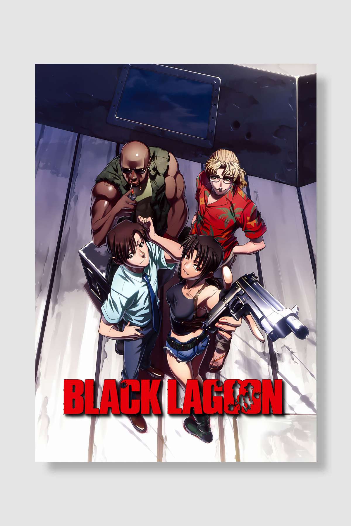 Black Lagoon - BLACK LAGOON Dizi Poster Çerçevesiz Yüksek Kalite Dizi Afiş Duvar Poster