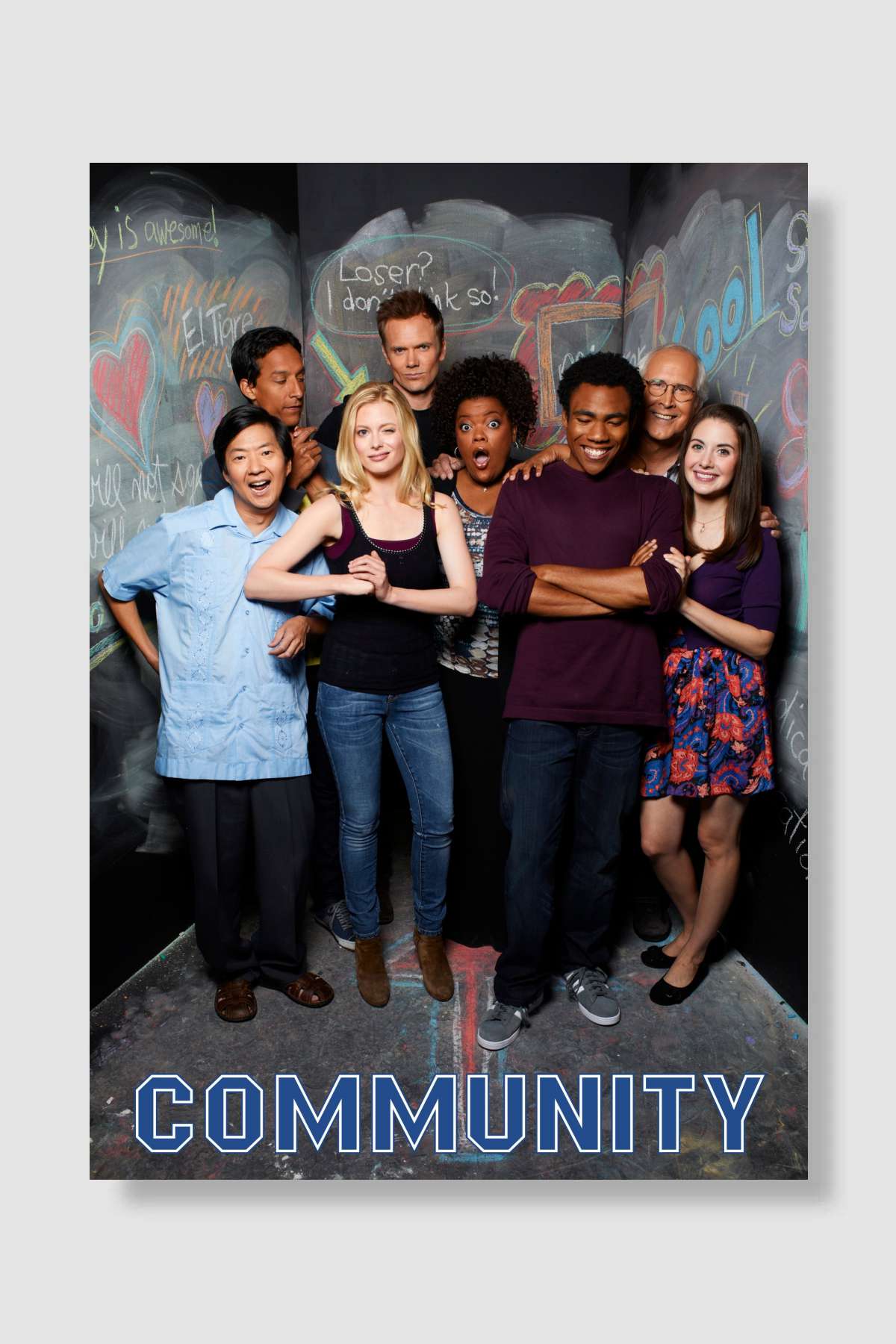 Community Dizi Poster Çerçevesiz Yüksek Kalite Dizi Afiş Duvar Poster