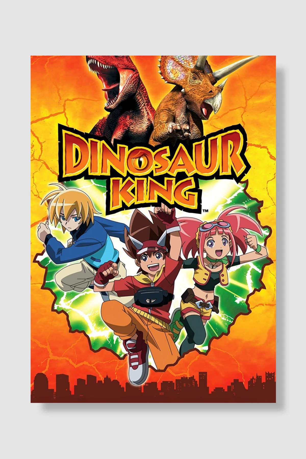 古代王者恐竜キング Dキッズ・アドベンチャー Dizi Poster Çerçevesiz Yüksek Kalite Dizi Afiş Duvar Poster