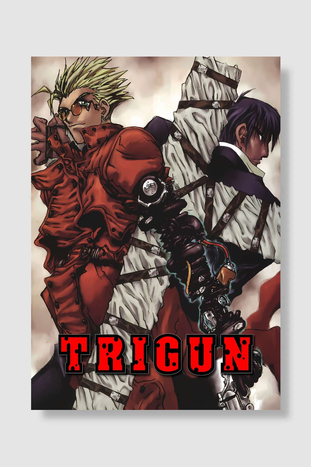 Trigun - TRIGUN Dizi Poster Çerçevesiz Yüksek Kalite Dizi Afiş Duvar Poster